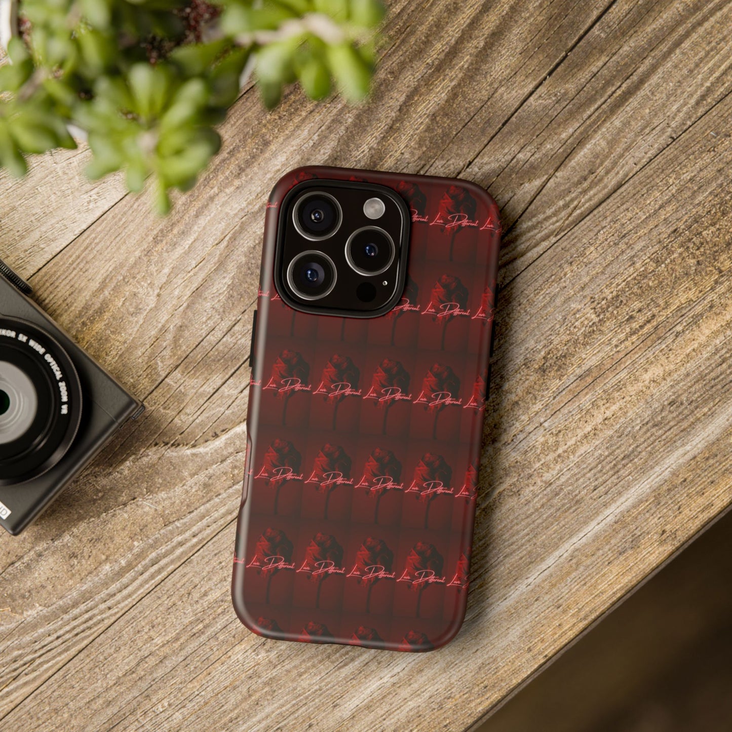Red Patterned Phone Case | Tough Cases for Stylish Protection, Trendy Cell Cover, Unique Gifts for Tech Lovers, Modern Design