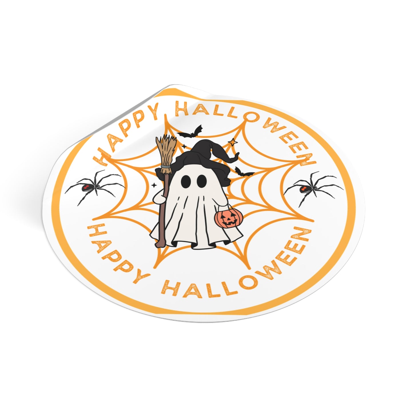 Spooky Happy Halloween Vinyl Stickers | Fun Fall Decor, Trick or Treat, Halloween Party, Kids Stickers, Gift Wrapping