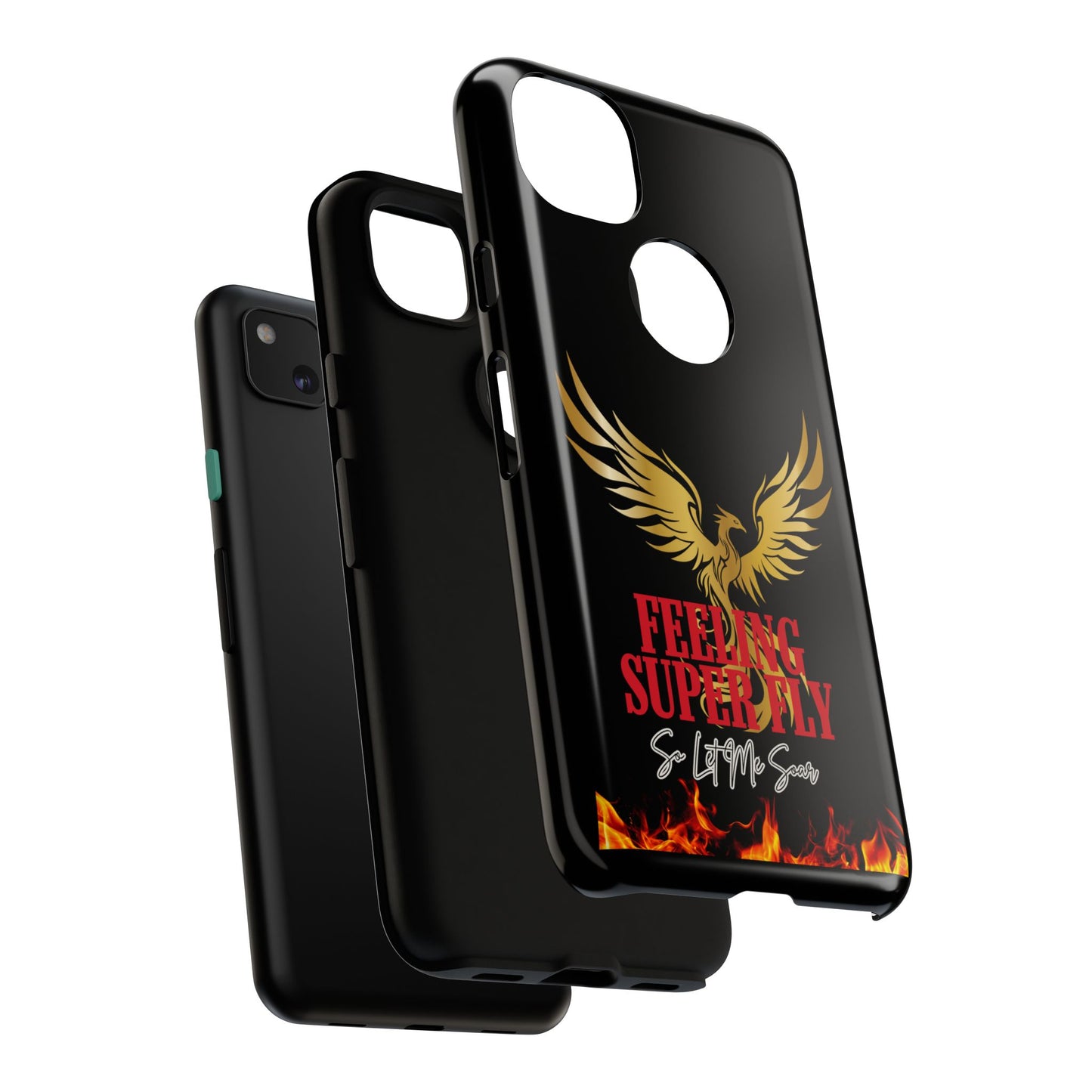 Phoenix Design Tough Phone Case | Feeling Super Fly | Gift for Trendsetters, Stylish Protection, Birthday, Holiday Cell Cover