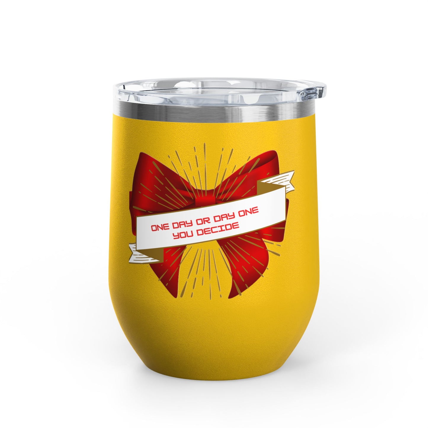 Stylish Wine Tumbler, 12oz - Perfect Gift for Wine Lovers, Celebrations, Birthday, Parties, Stylish Drinkware, One Day or Day One