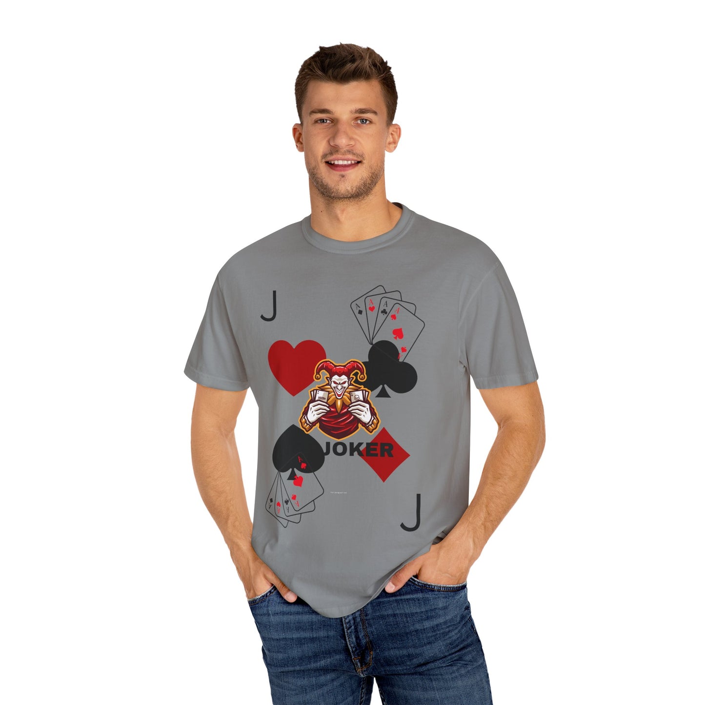 Joker Inspired Unisex Garment-Dyed T-Shirt - Perfect for Gamers, Fun Parties, Costume Events, Casual Wear, Gift Ideas