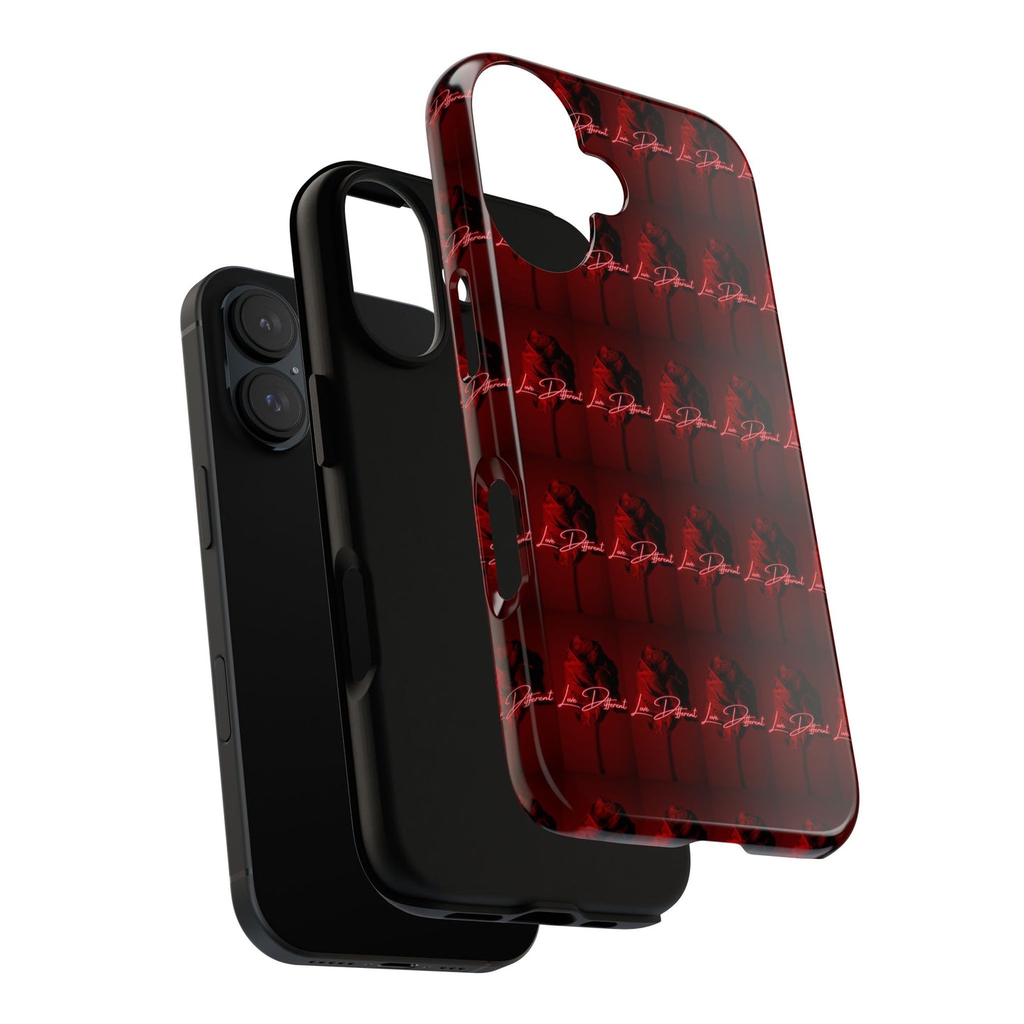 Red Patterned Phone Case | Tough Cases for Stylish Protection, Trendy Cell Cover, Unique Gifts for Tech Lovers, Modern Design