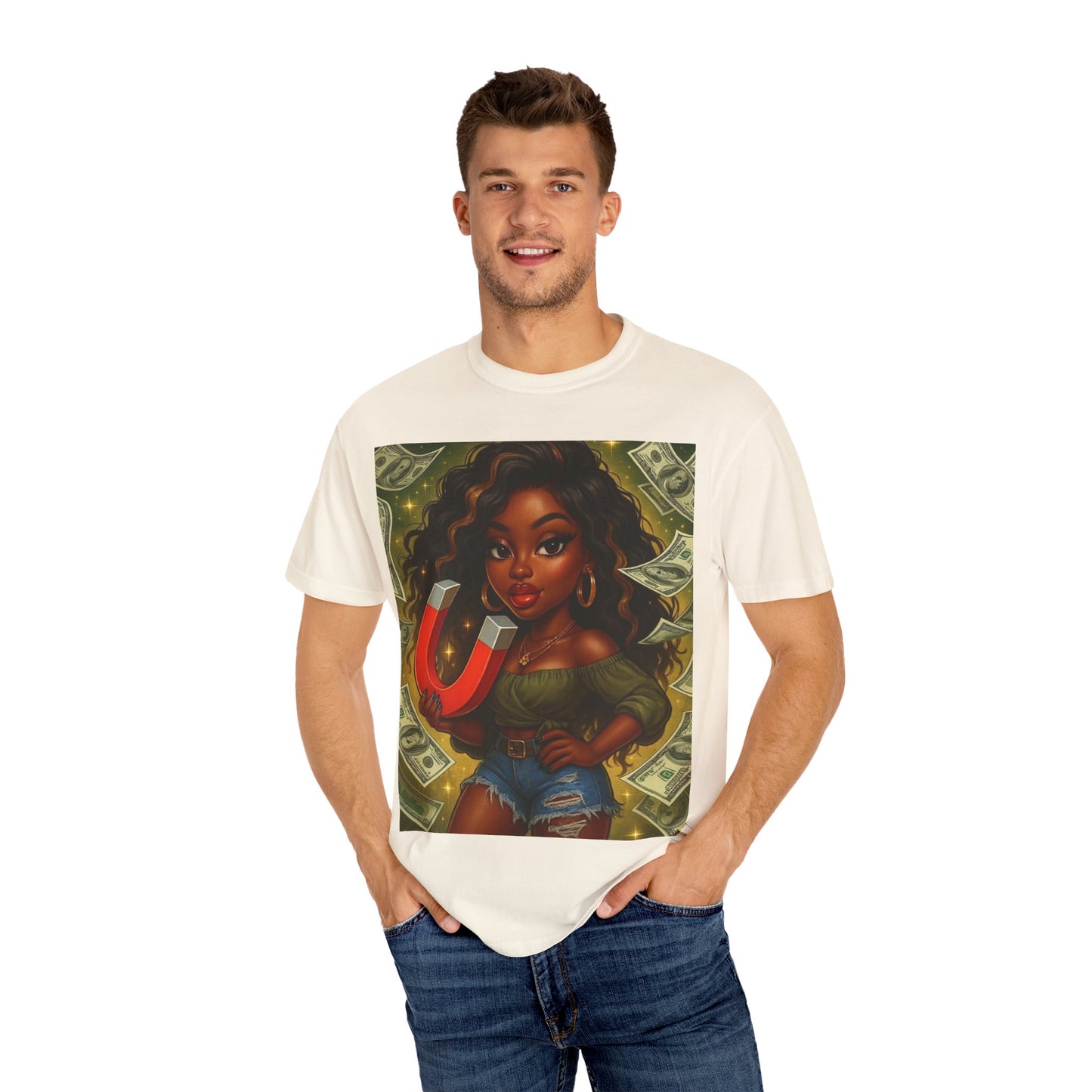 Magnet Money T-Shirt, Unisex Gift, Fashionable Tee, Casual Wear, Unique Graphic Design, Birthday, Motivational Apparel