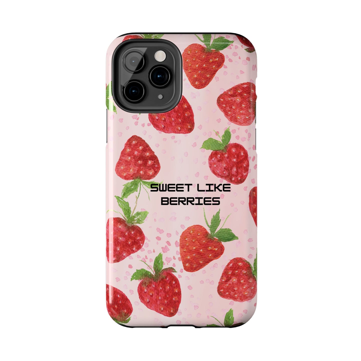 Sweet Like Berries Phone Case, Cute Tough Phone Cases, Berry Pattern Phone Cover, Berry Aesthetic Accessories, Gift for Berry Lovers