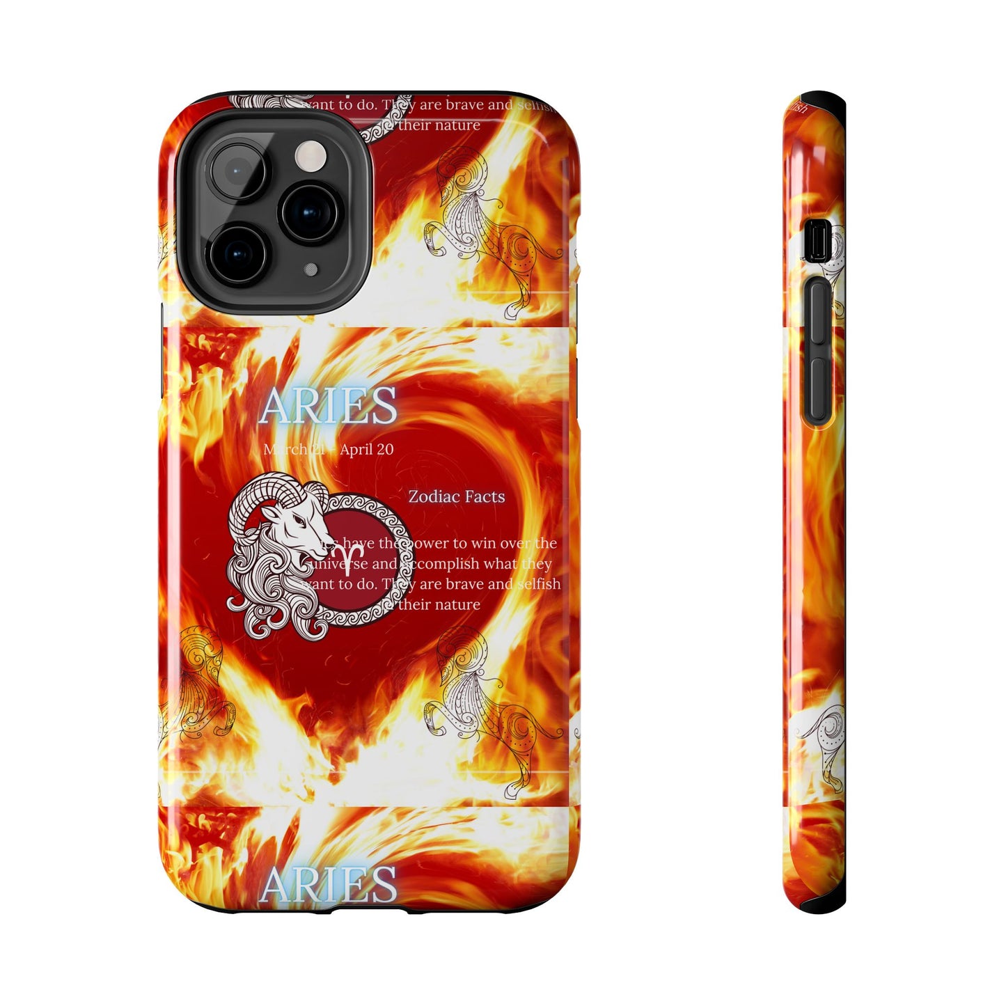 Aries Zodiac Phone Cases, Astrology, Bold Design, Gift for Her, Unique, Durable Cellphone Cover