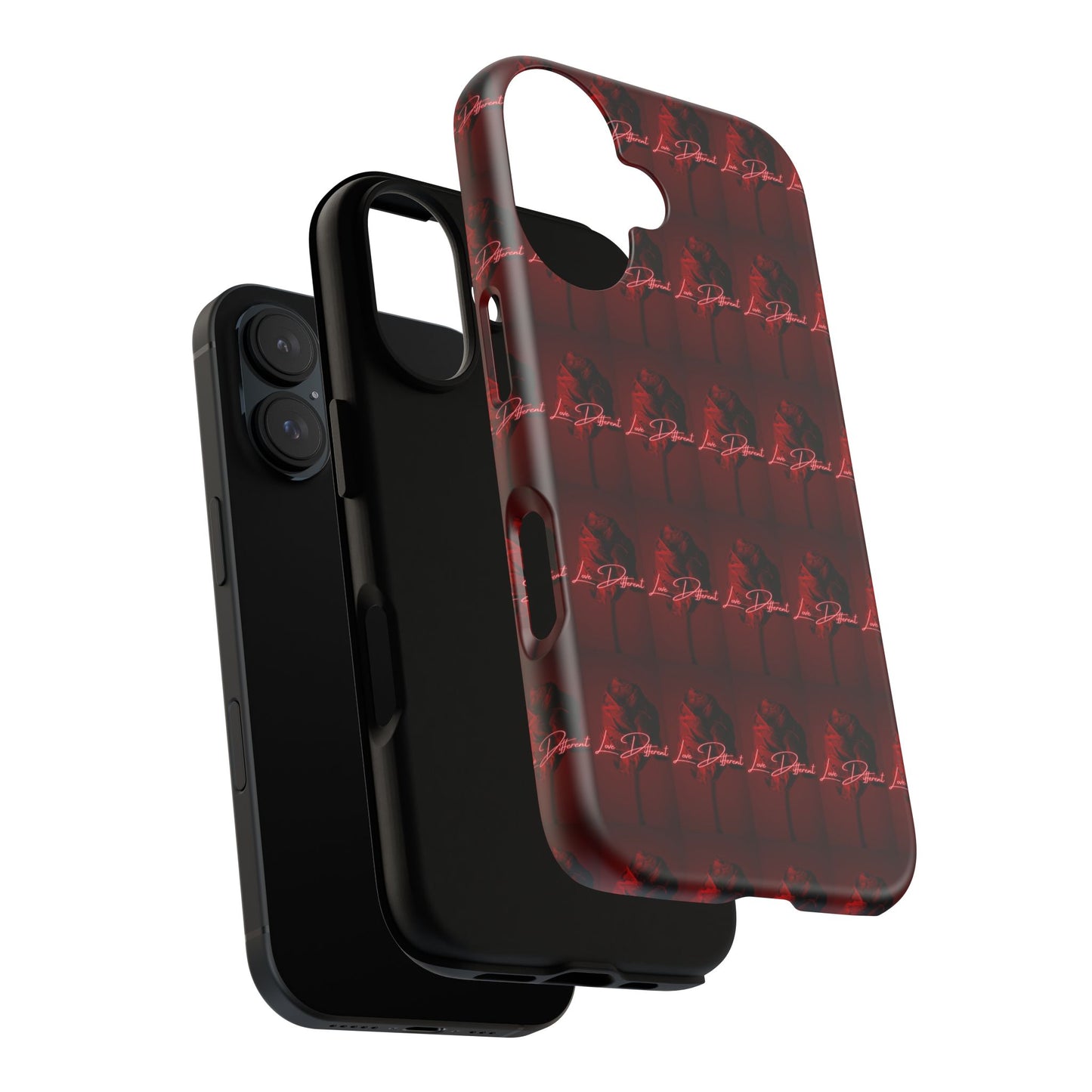 Red Patterned Phone Case | Tough Cases for Stylish Protection, Trendy Cell Cover, Unique Gifts for Tech Lovers, Modern Design