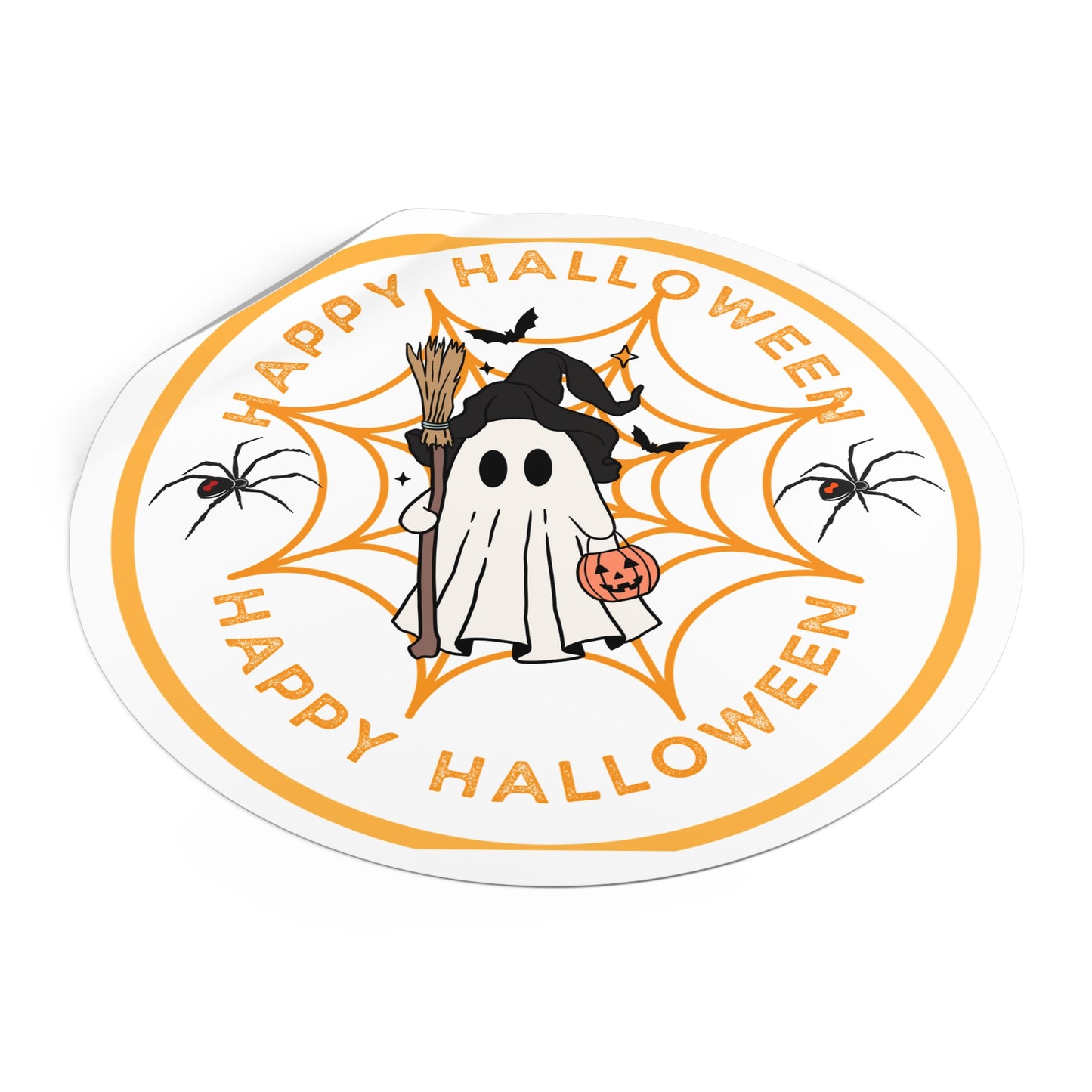 Spooky Happy Halloween Vinyl Stickers | Fun Fall Decor, Trick or Treat, Halloween Party, Kids Stickers, Gift Wrapping