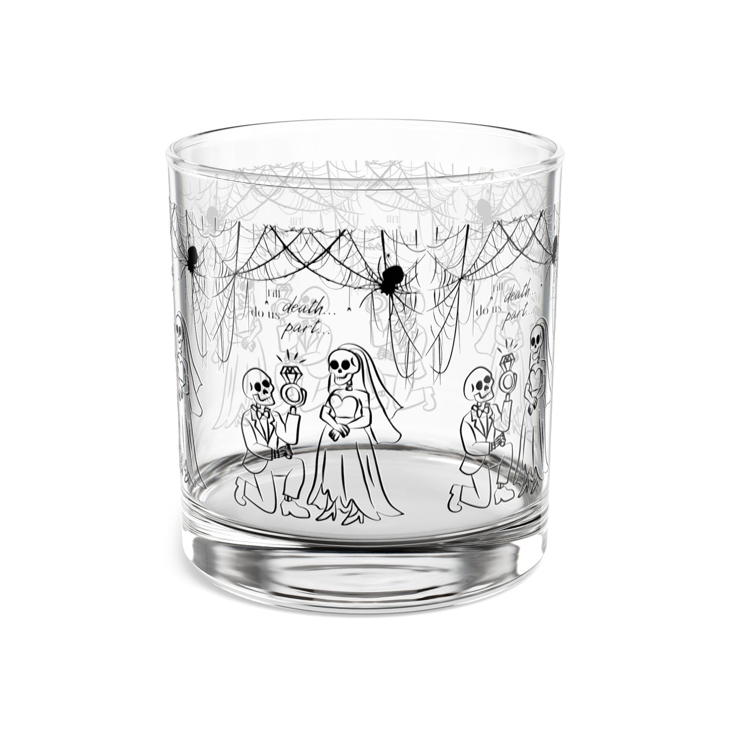 Unique Dia de los Muertos Rocks Glass, 10oz | Perfect for Halloween, Wedding Toasts, or Day of the Dead Celebrations, Gift for Him/Her