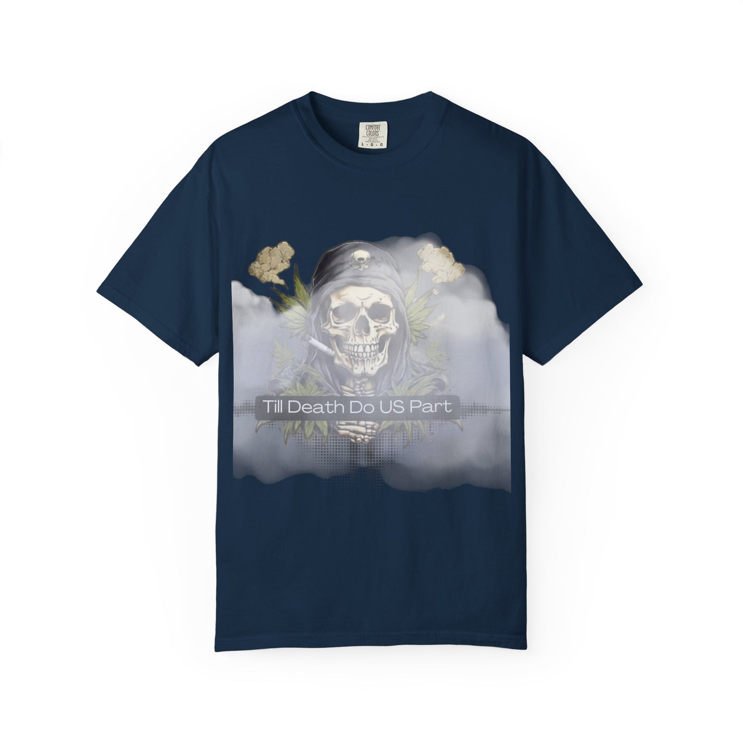 Unisex Garment-Dyed T-Shirt, "Till Death Do Us Part" Tee, Gothic Shirt, Casual Wear, Gift for Couples, Fashion Statement, Comfortable Tee
