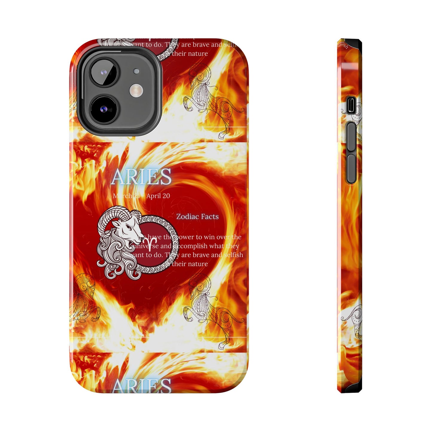 Aries Zodiac Phone Cases, Astrology, Bold Design, Gift for Her, Unique, Durable Cellphone Cover