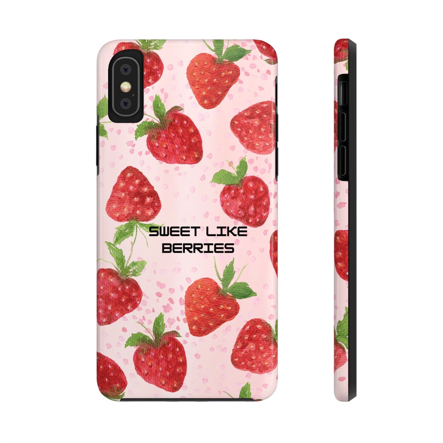 Sweet Like Berries Phone Case, Cute Tough Phone Cases, Berry Pattern Phone Cover, Berry Aesthetic Accessories, Gift for Berry Lovers