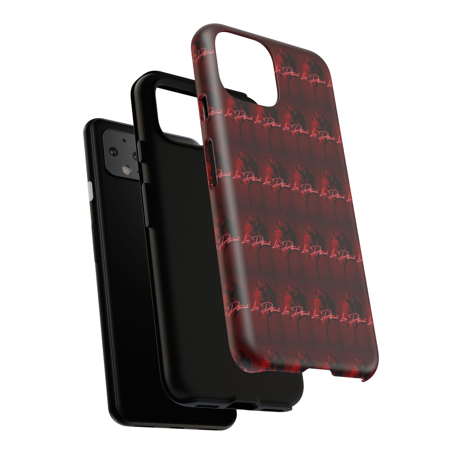 Red Patterned Phone Case | Tough Cases for Stylish Protection, Trendy Cell Cover, Unique Gifts for Tech Lovers, Modern Design