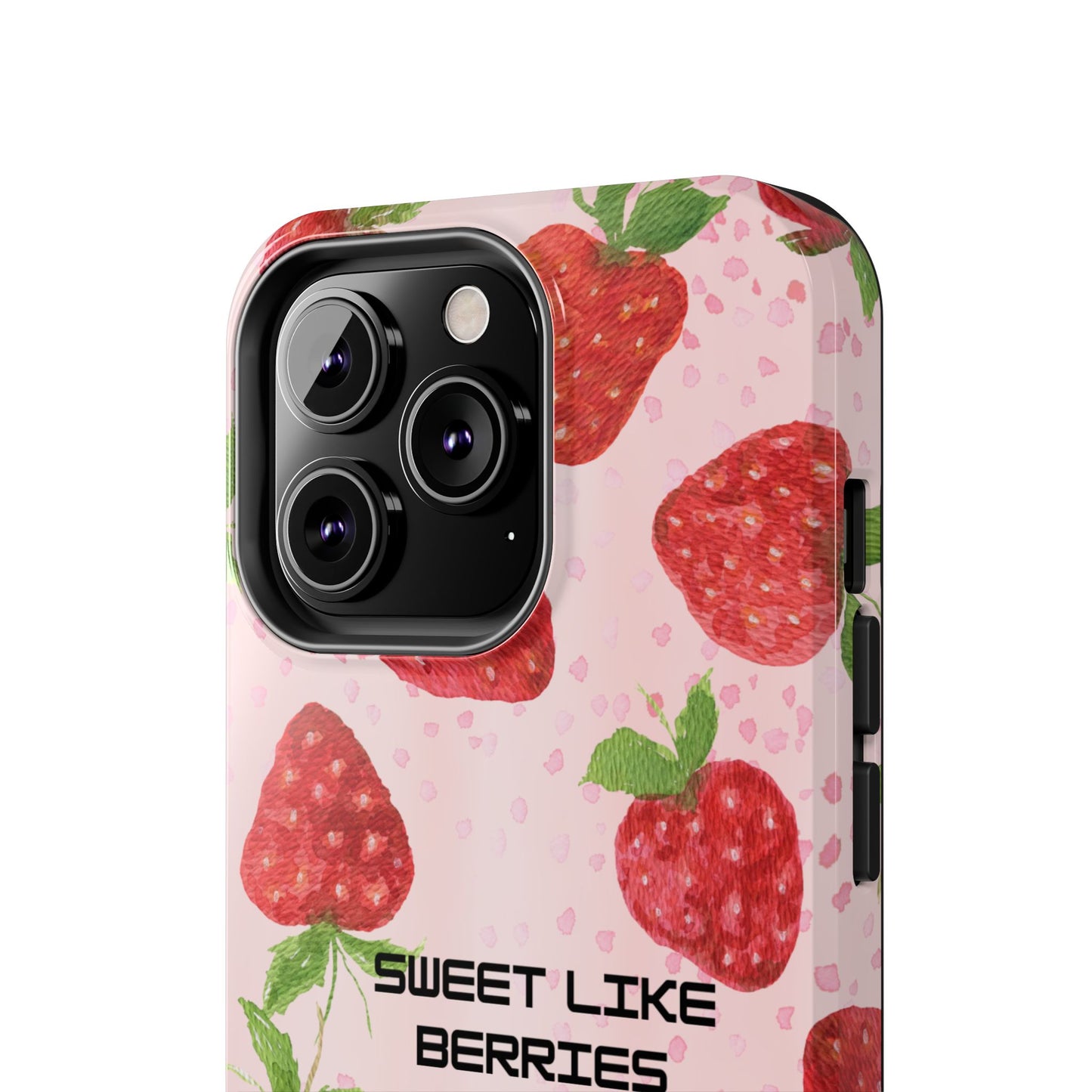 Sweet Like Berries Phone Case, Cute Tough Phone Cases, Berry Pattern Phone Cover, Berry Aesthetic Accessories, Gift for Berry Lovers