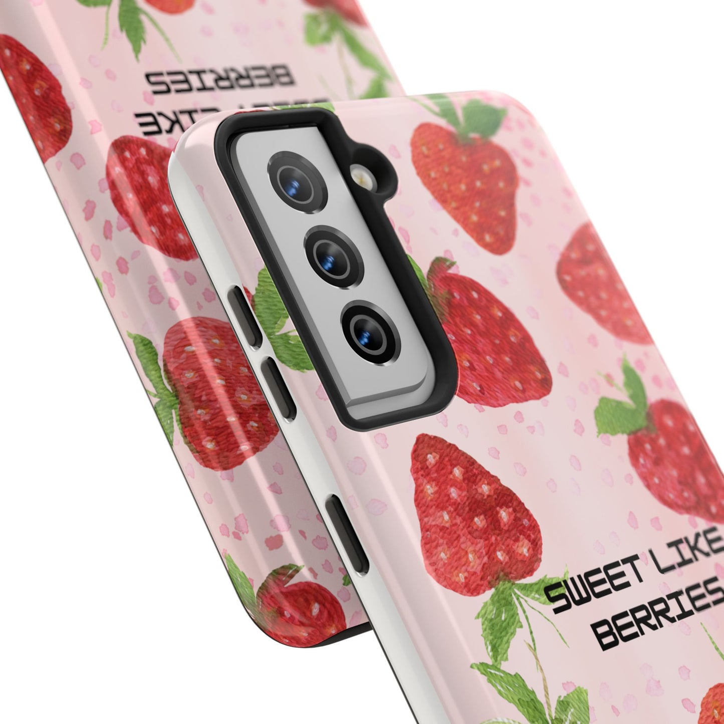 Sweet Like Berries Phone Case, Cute Tough Phone Cases, Berry Pattern Phone Cover, Berry Aesthetic Accessories, Gift for Berry Lovers
