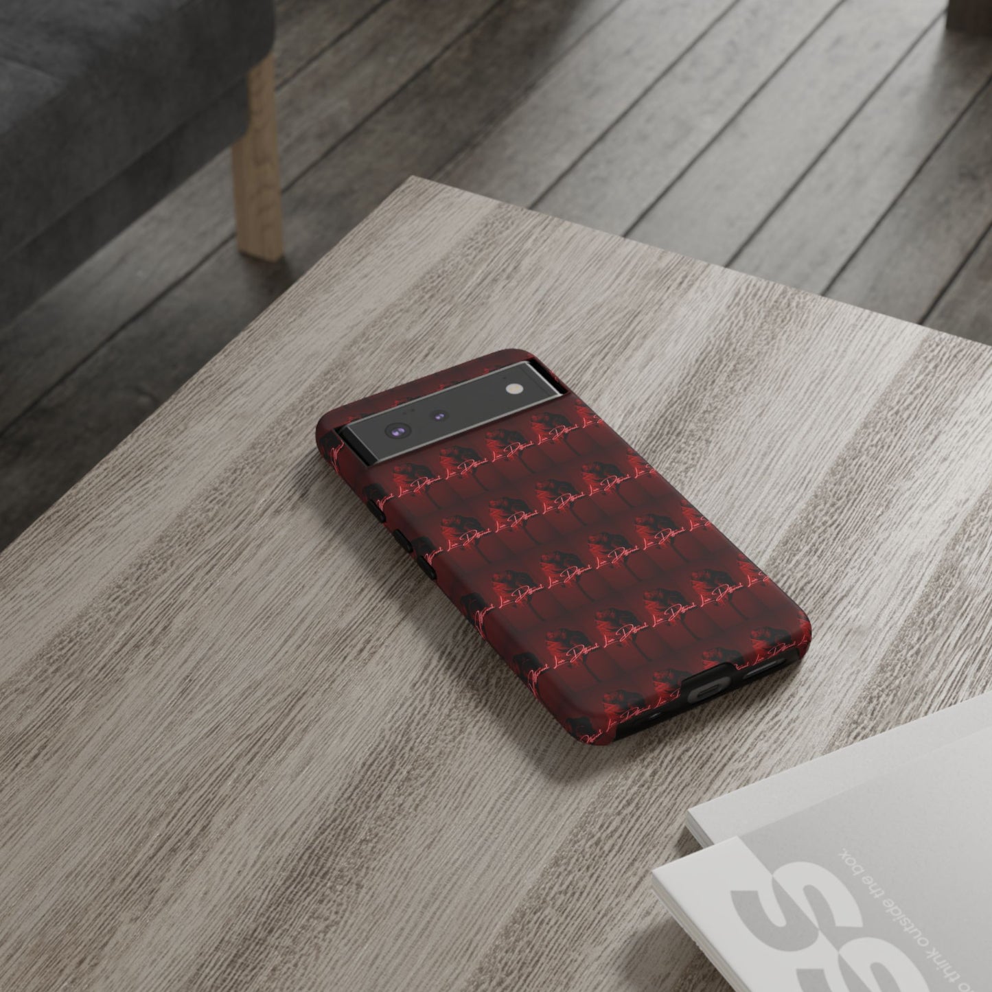 Red Patterned Phone Case | Tough Cases for Stylish Protection, Trendy Cell Cover, Unique Gifts for Tech Lovers, Modern Design