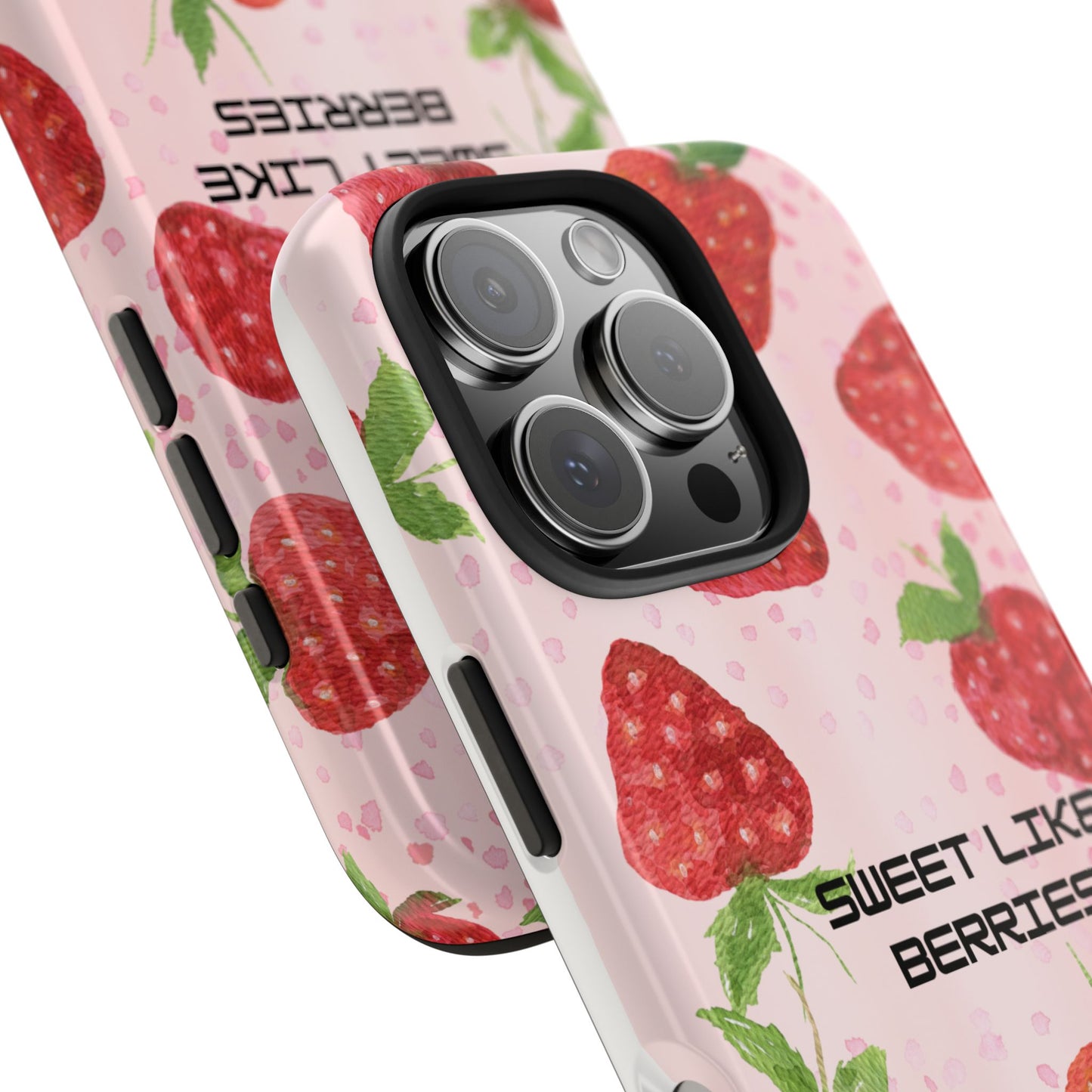 Sweet Like Berries Phone Case, Cute Tough Phone Cases, Berry Pattern Phone Cover, Berry Aesthetic Accessories, Gift for Berry Lovers