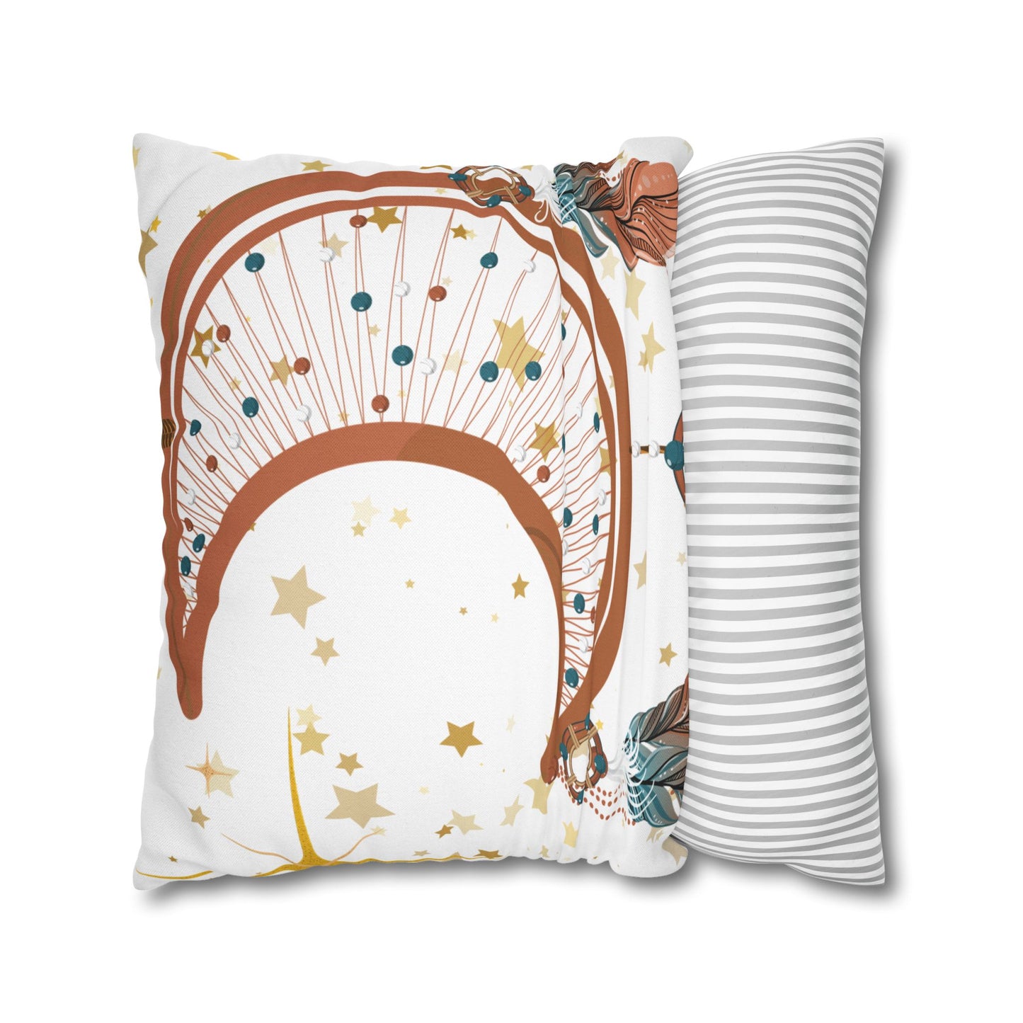 Dreamy Feather Accent Pillow, Cozy Home Decor, Relaxing Gift, Bedroom Accessories, Sweet Dreams Pillowcase