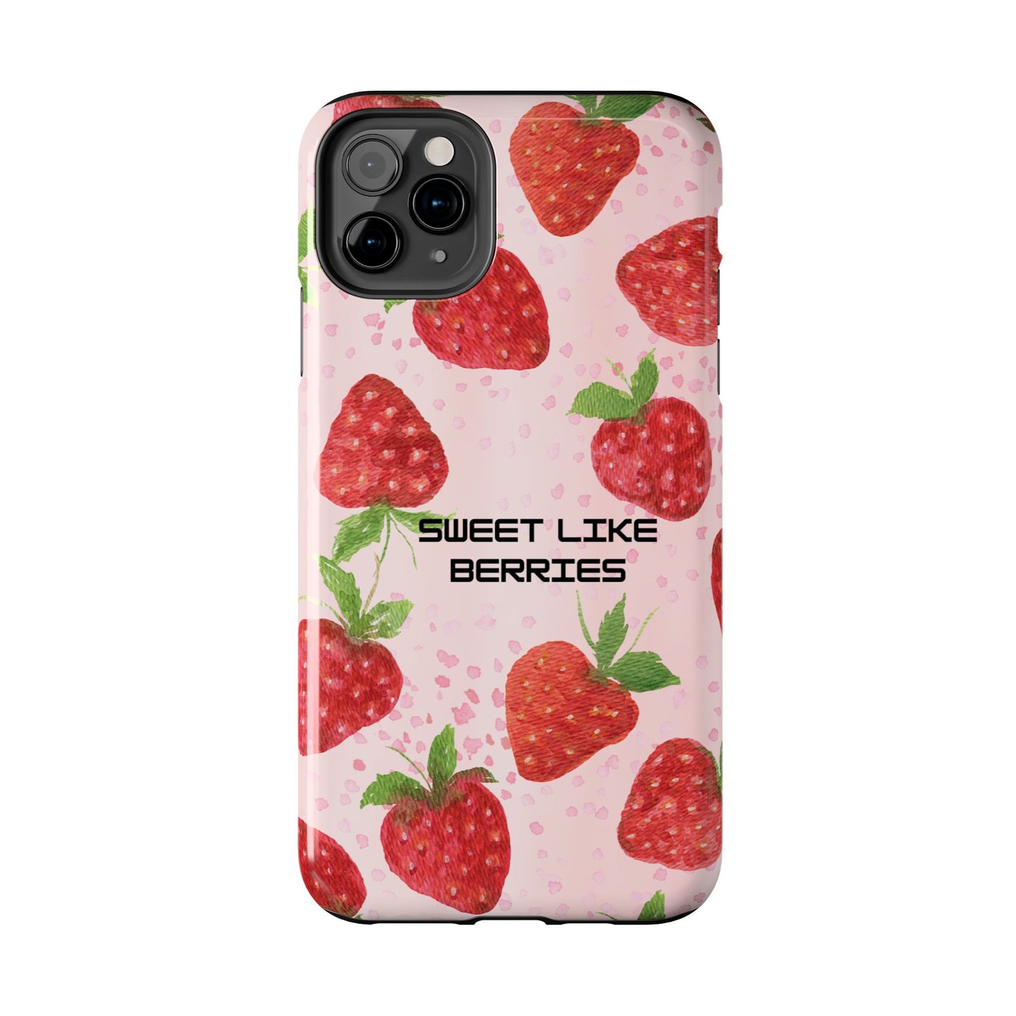 Sweet Like Berries Phone Case, Cute Tough Phone Cases, Berry Pattern Phone Cover, Berry Aesthetic Accessories, Gift for Berry Lovers