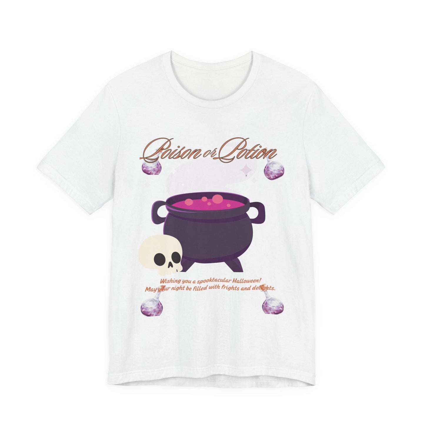 Potion-Themed Unisex Jersey T-Shirt | Perfect for Halloween, Witchy Vibes, Gift for Her, Everyday Wear, and Cozy Nights
