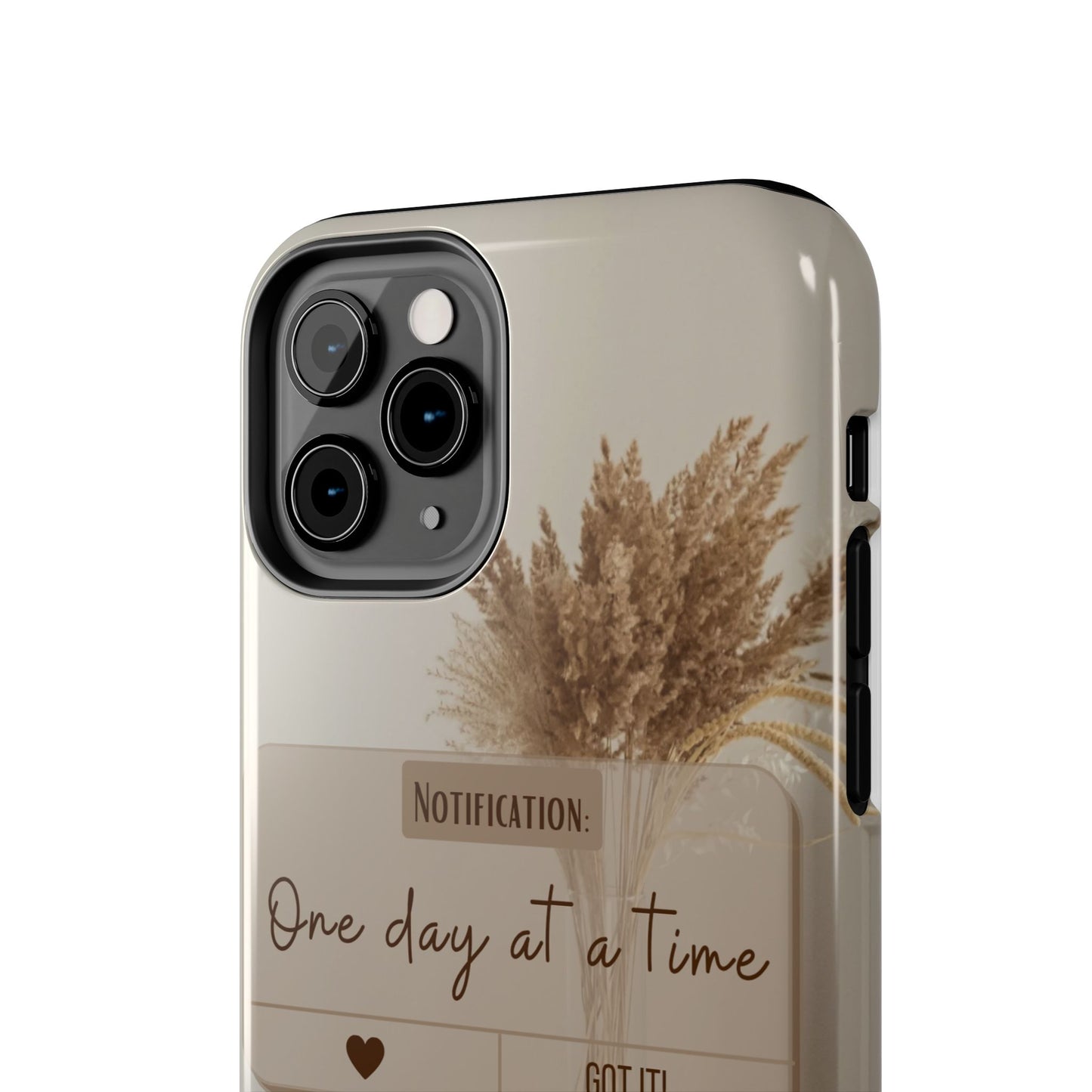 Motivational Tough Phone Cases - One Day at a Time, Durable Cases for Daily Inspiration, Gift for Students and Professionals