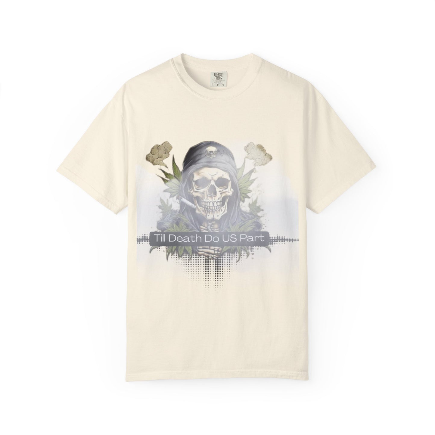Unisex Garment-Dyed T-Shirt, "Till Death Do Us Part" Tee, Gothic Shirt, Casual Wear, Gift for Couples, Fashion Statement, Comfortable Tee