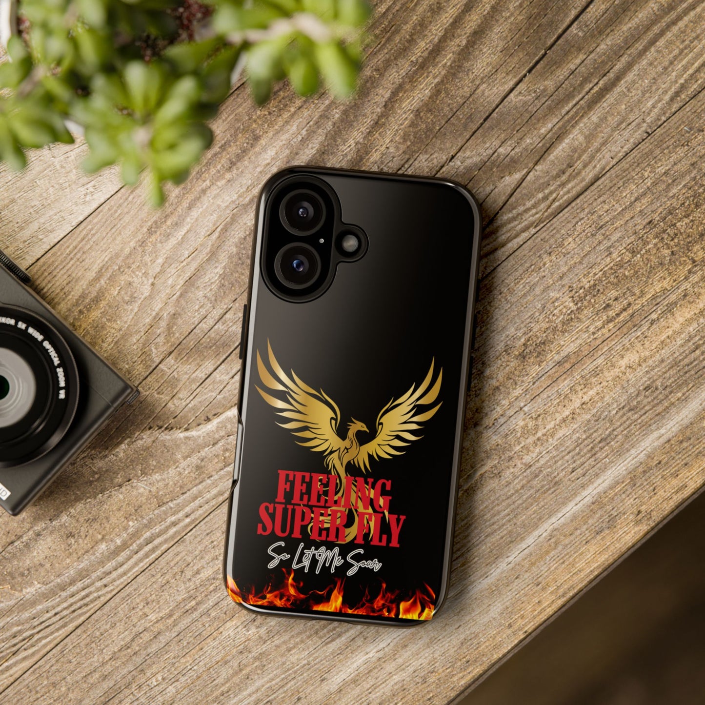 Phoenix Design Tough Phone Case | Feeling Super Fly | Gift for Trendsetters, Stylish Protection, Birthday, Holiday Cell Cover