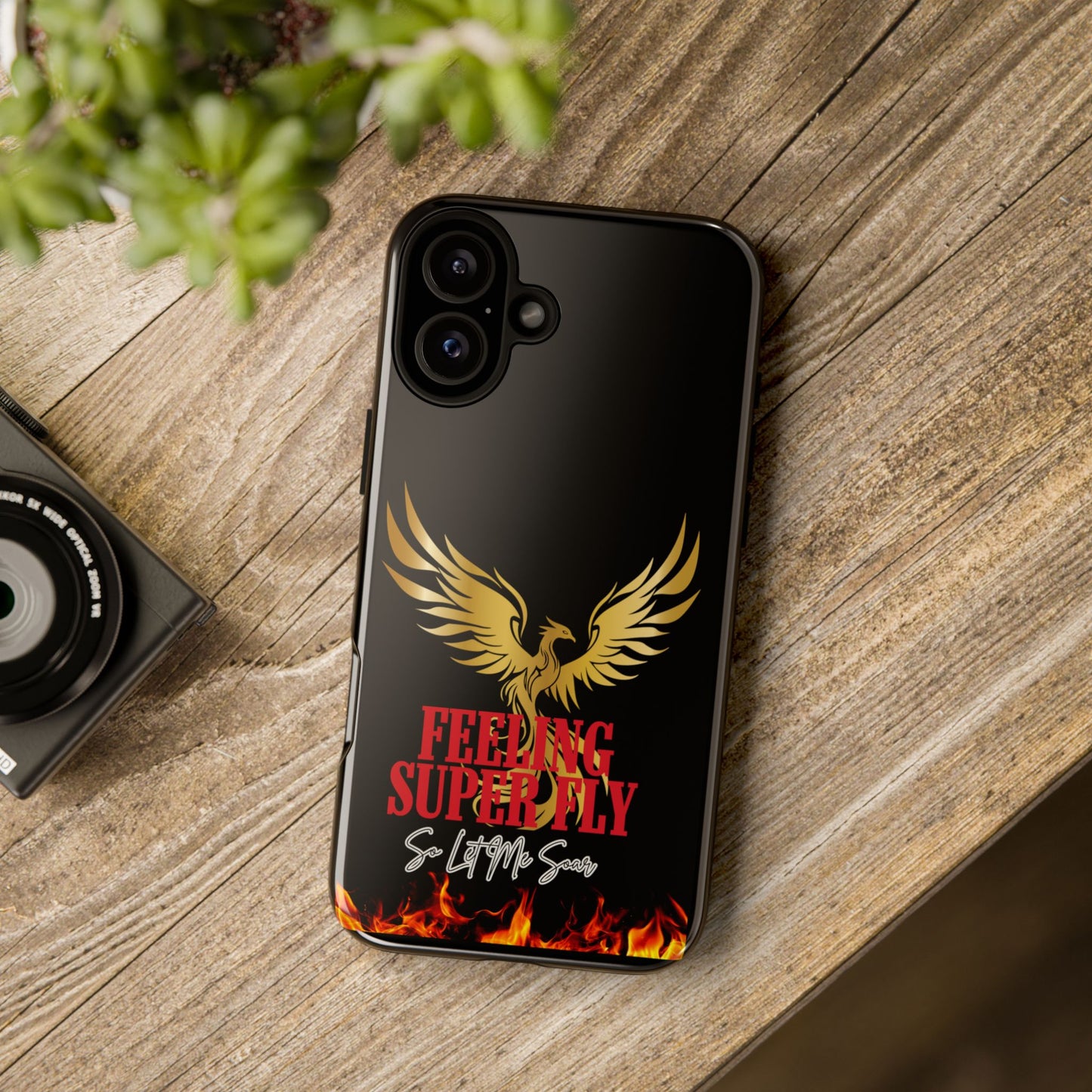 Phoenix Design Tough Phone Case | Feeling Super Fly | Gift for Trendsetters, Stylish Protection, Birthday, Holiday Cell Cover