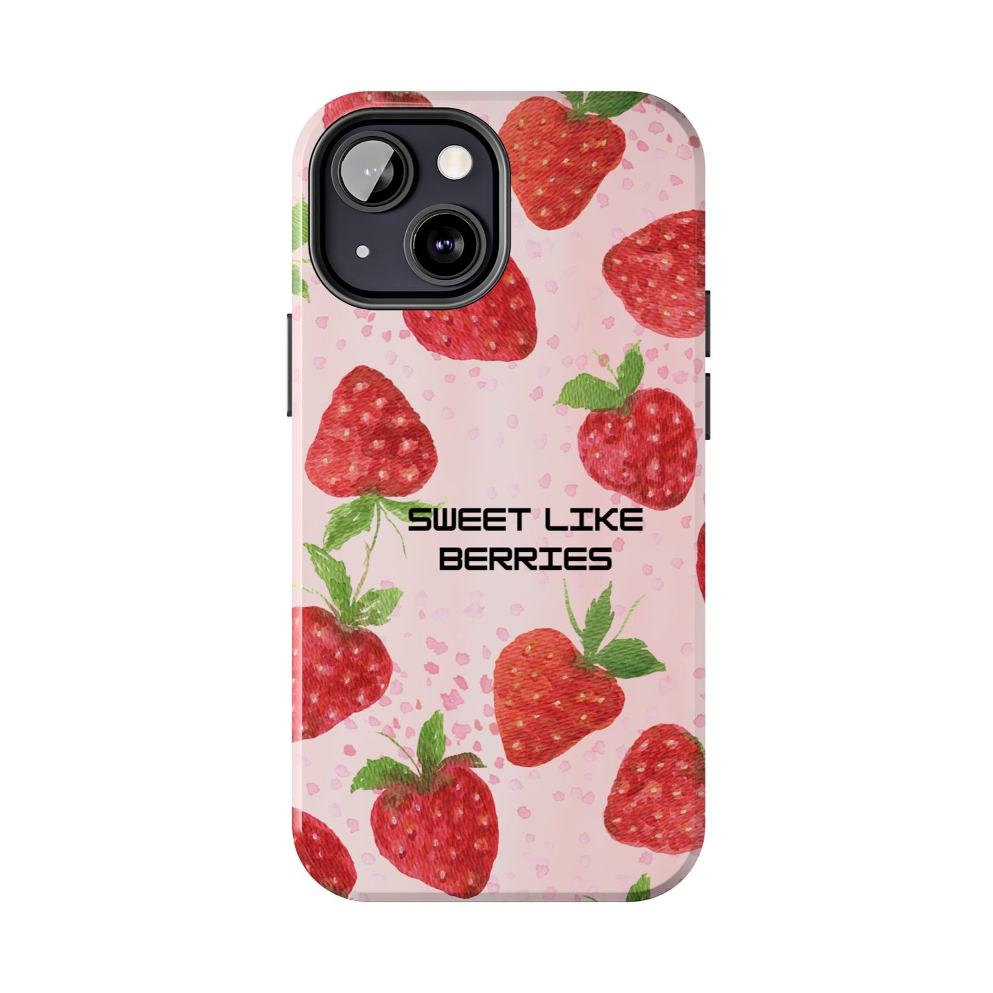 Sweet Like Berries Phone Case, Cute Tough Phone Cases, Berry Pattern Phone Cover, Berry Aesthetic Accessories, Gift for Berry Lovers