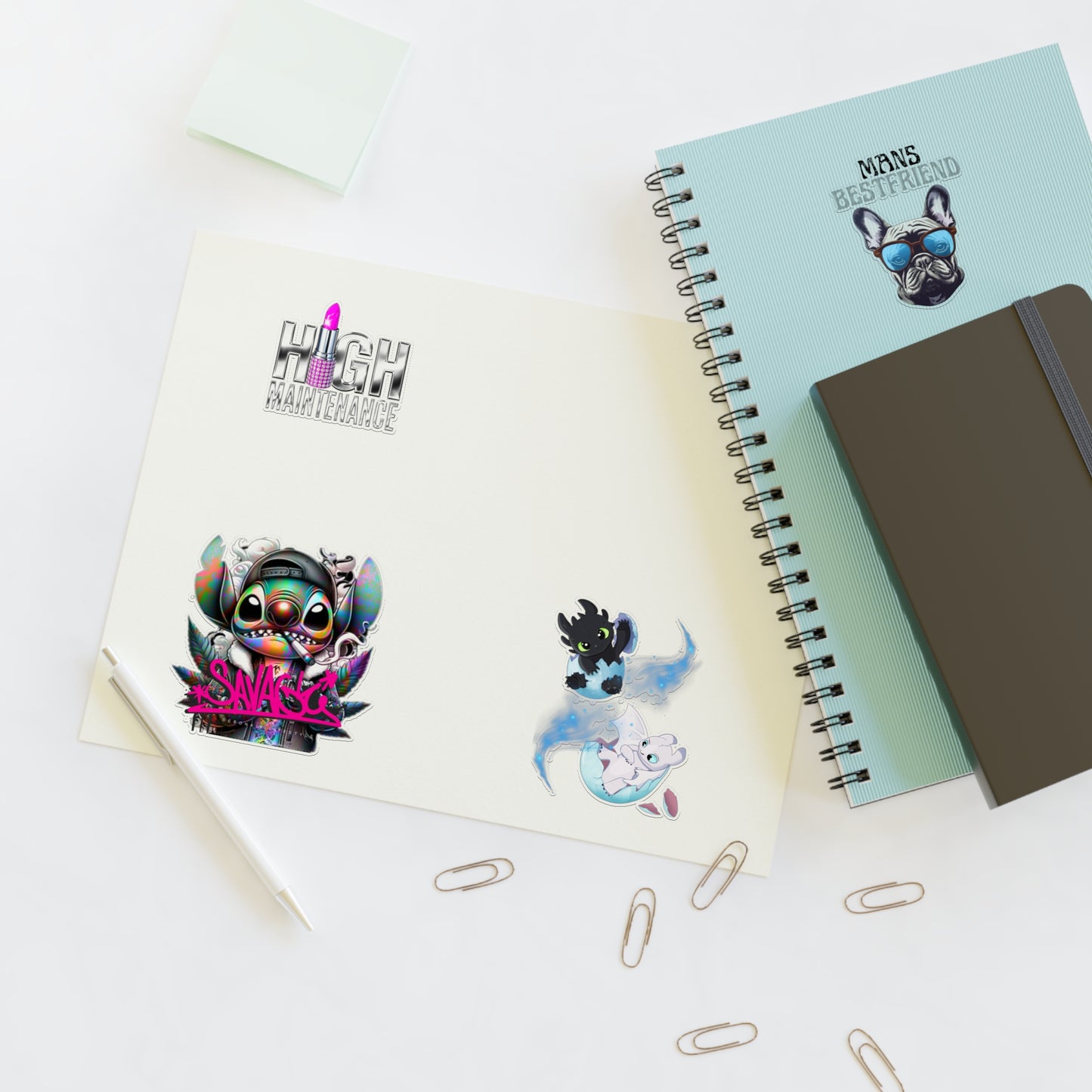 Vibrant Sticker Sheets for Fun Personalization, High Maintenance, Mans Best Friend, Cute Decor, Gifts, DIY Projects