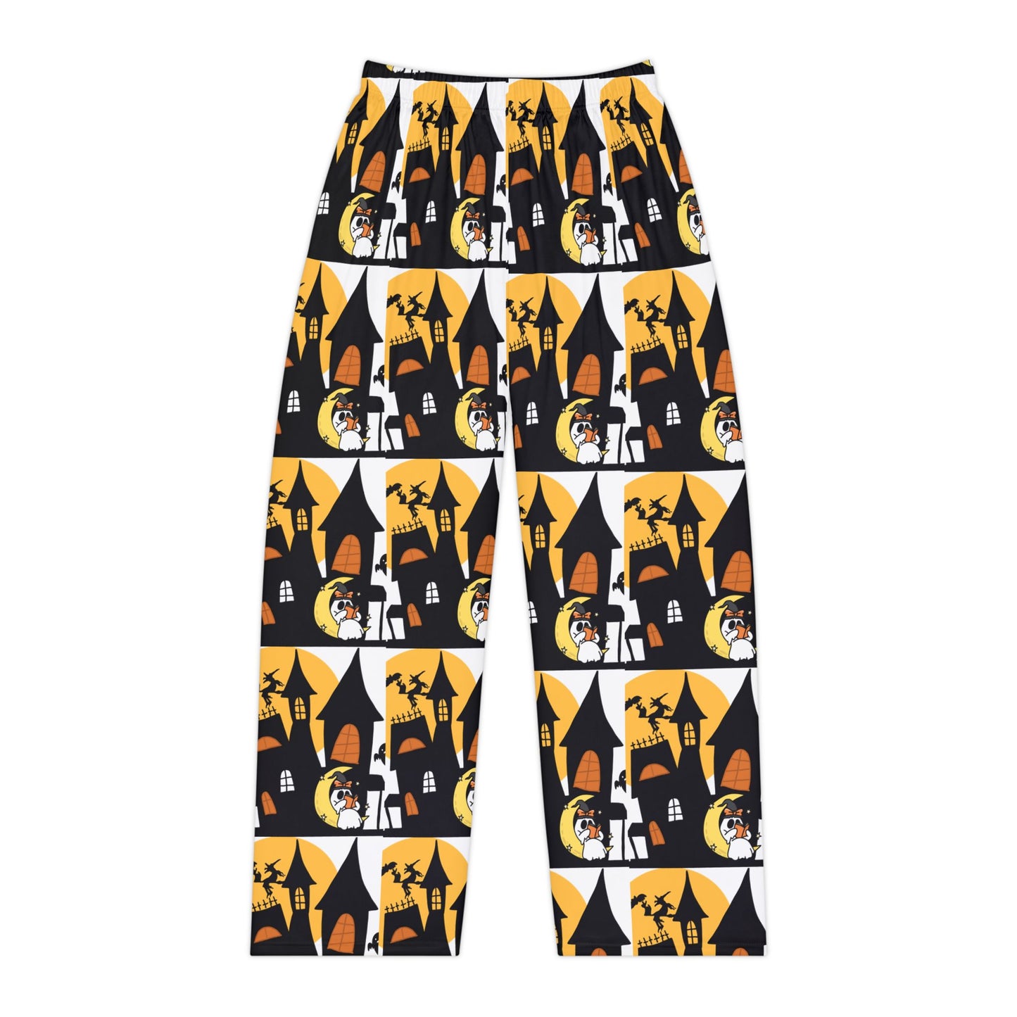 Spooky Halloween Women's Pajama Pants, Cozy Sleepwear, Haunted House Lounge Pants, Comfortable Nightwear, Halloween Costume Bottoms