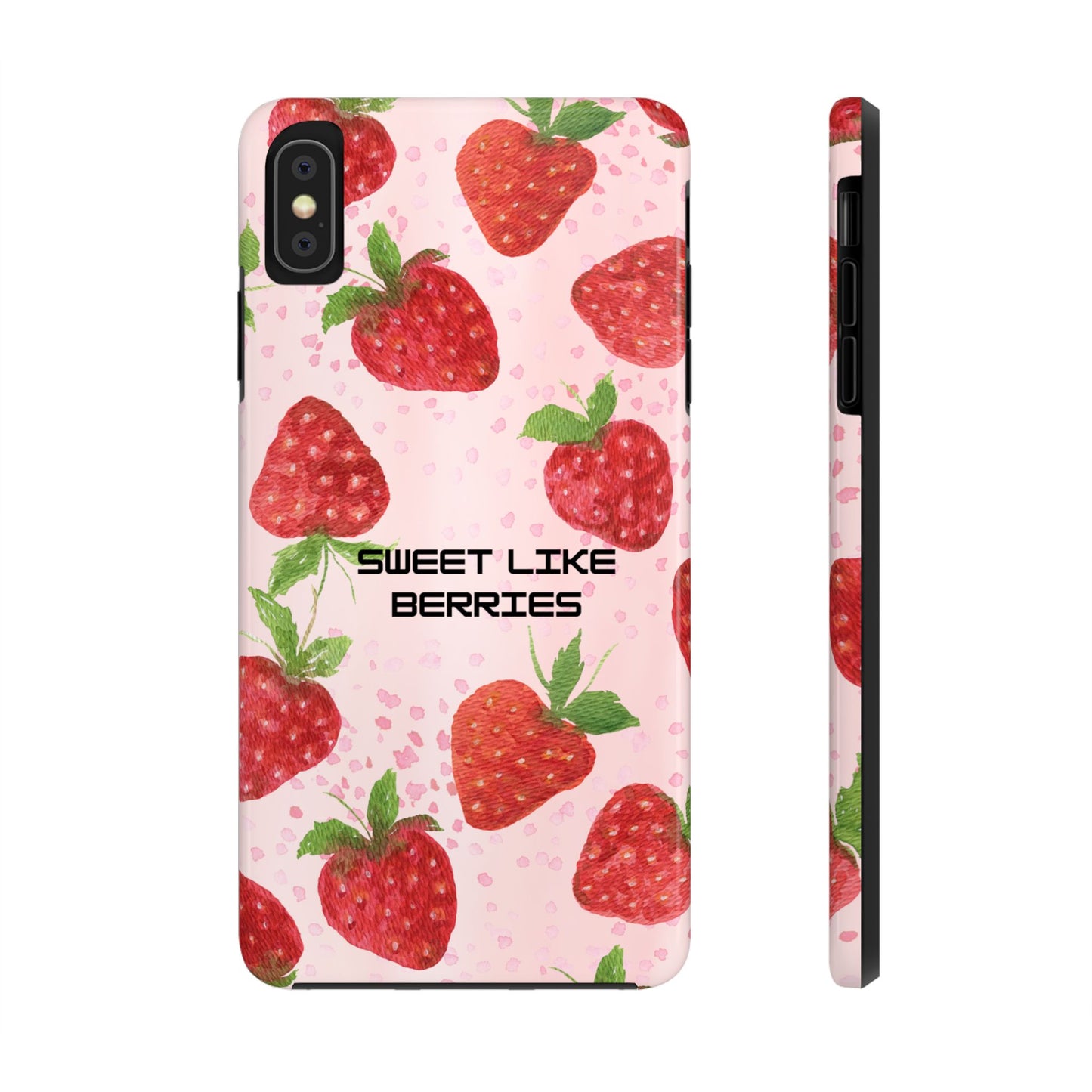 Sweet Like Berries Phone Case, Cute Tough Phone Cases, Berry Pattern Phone Cover, Berry Aesthetic Accessories, Gift for Berry Lovers