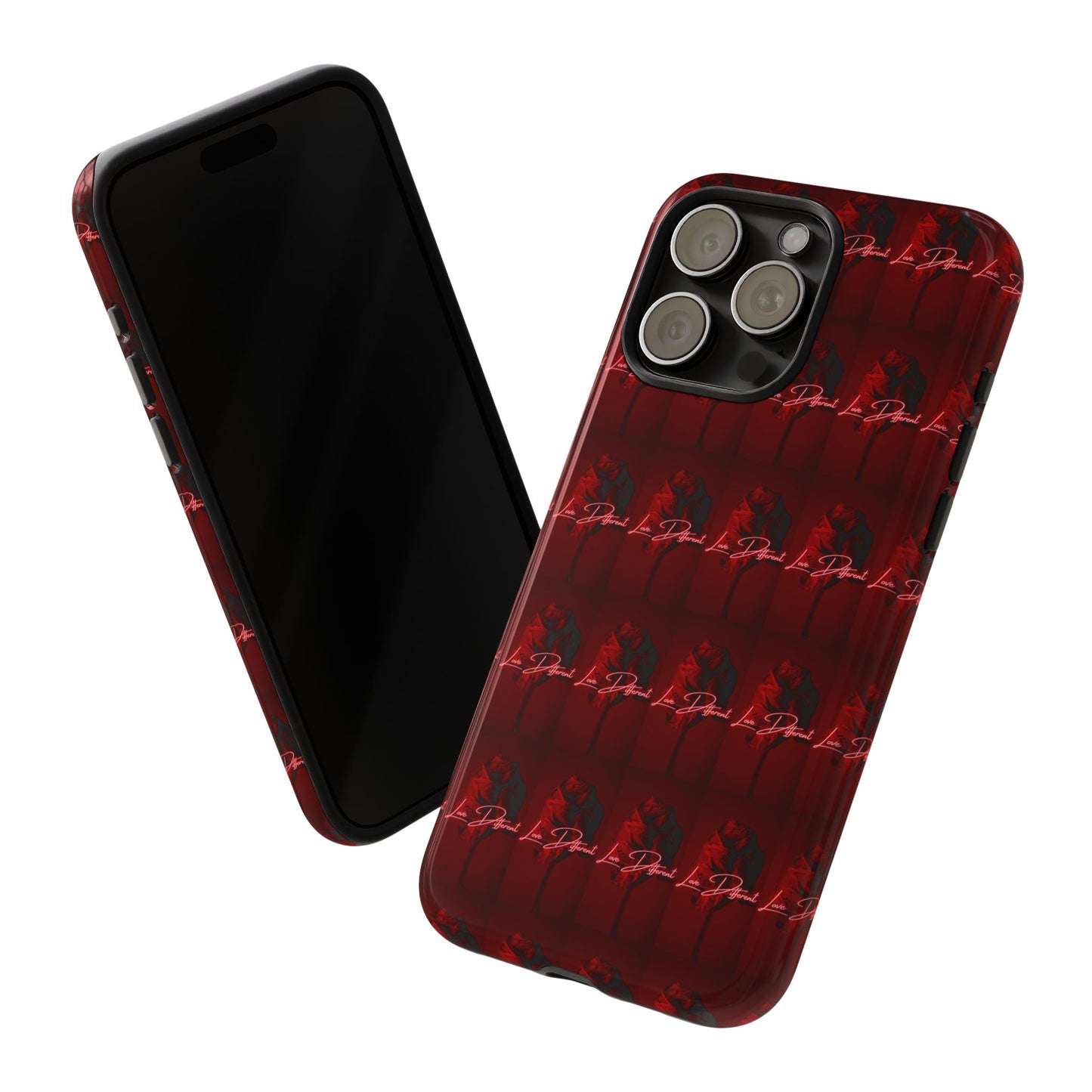Red Patterned Phone Case | Tough Cases for Stylish Protection, Trendy Cell Cover, Unique Gifts for Tech Lovers, Modern Design