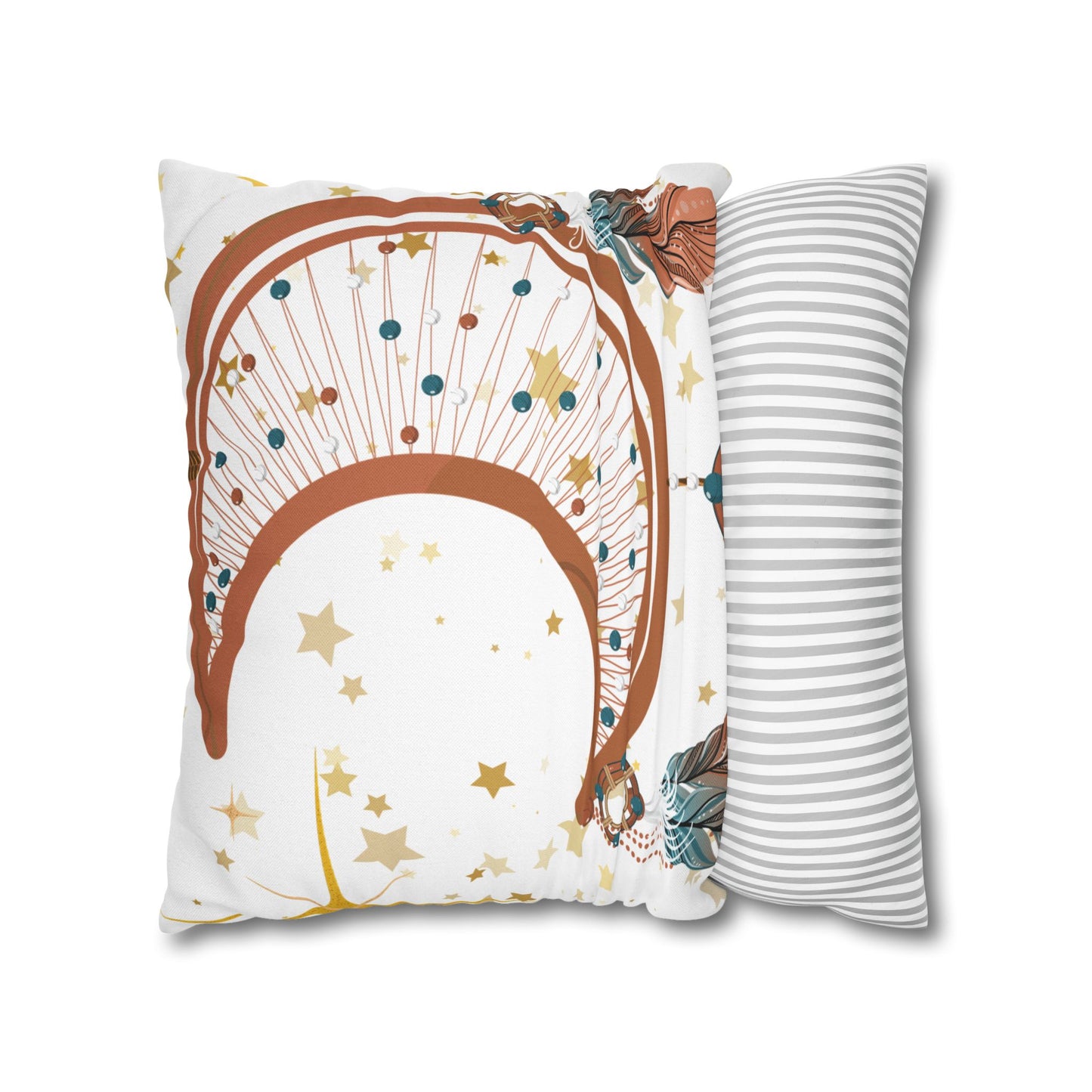 Dreamy Feather Accent Pillow, Cozy Home Decor, Relaxing Gift, Bedroom Accessories, Sweet Dreams Pillowcase