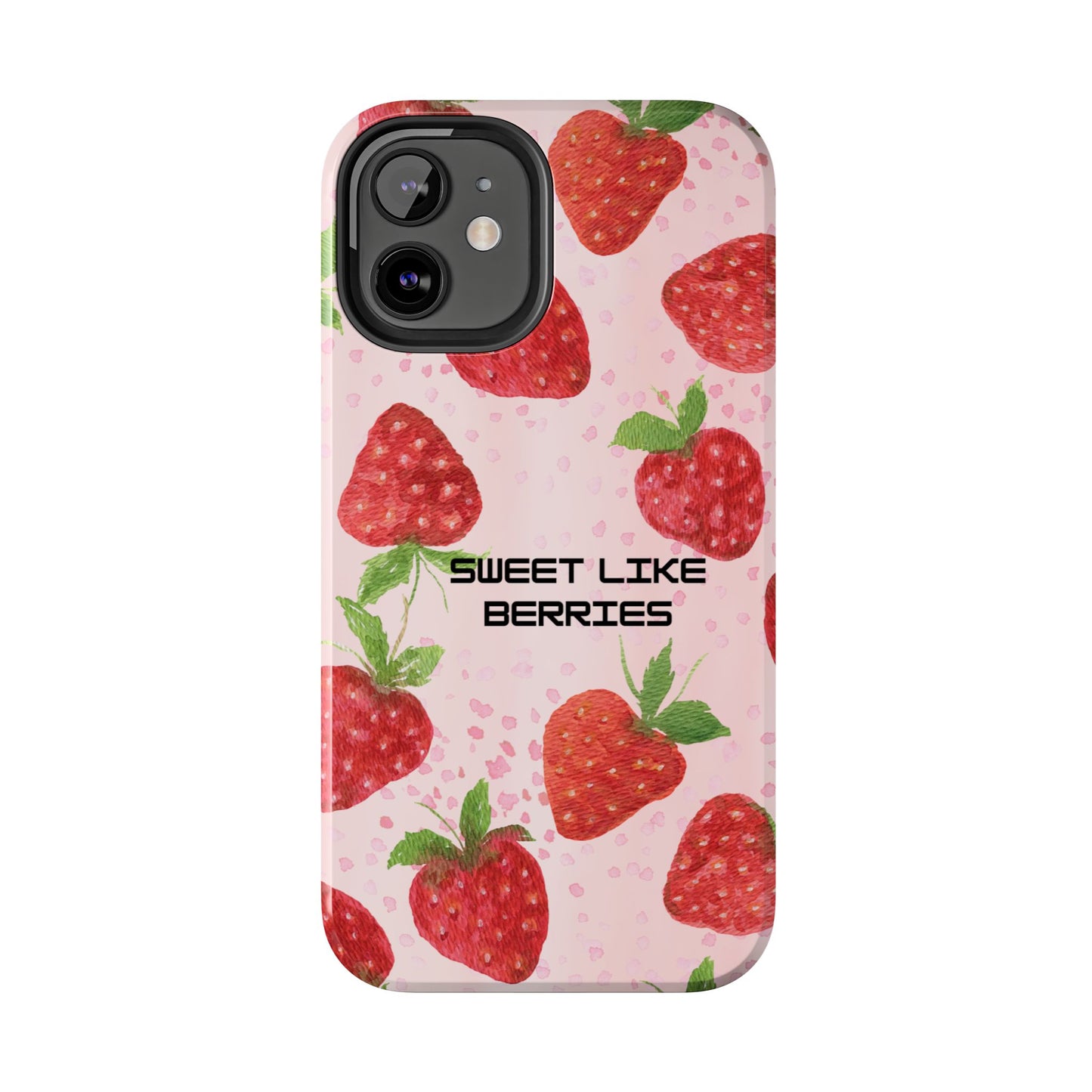 Sweet Like Berries Phone Case, Cute Tough Phone Cases, Berry Pattern Phone Cover, Berry Aesthetic Accessories, Gift for Berry Lovers