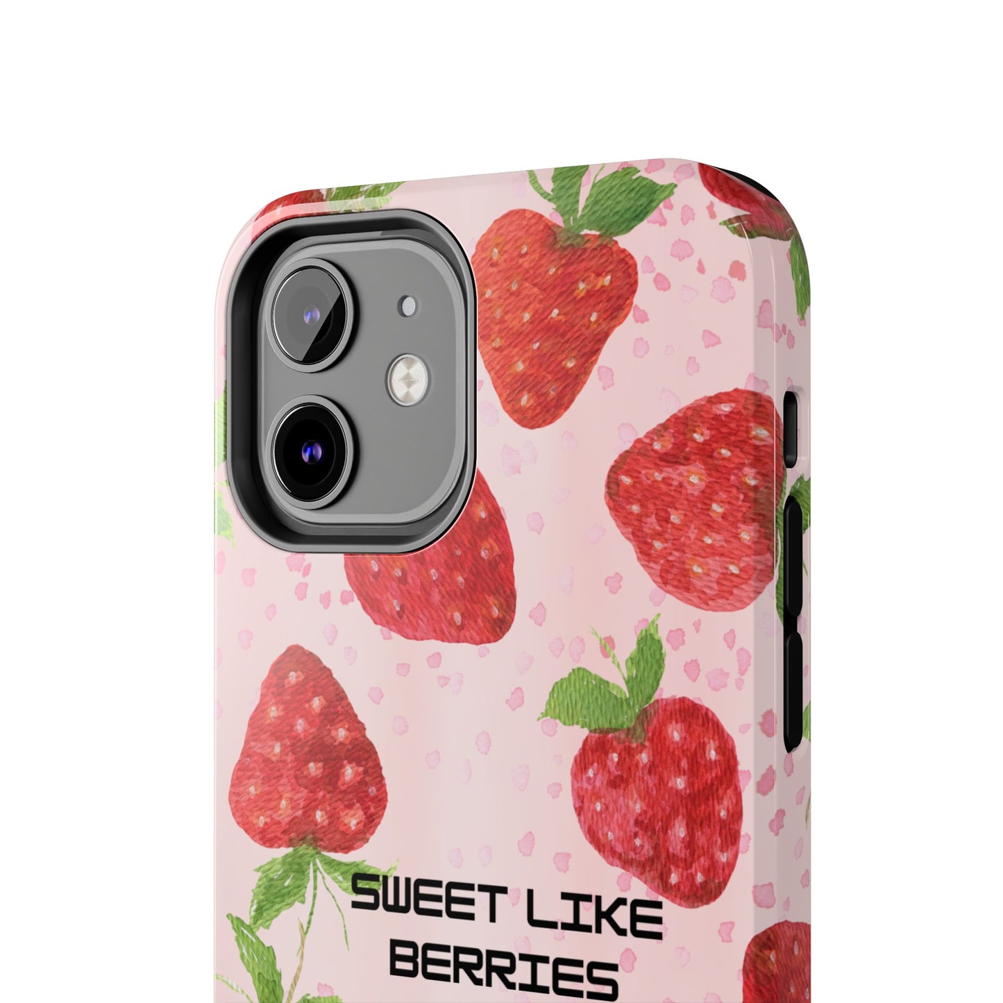 Sweet Like Berries Phone Case, Cute Tough Phone Cases, Berry Pattern Phone Cover, Berry Aesthetic Accessories, Gift for Berry Lovers