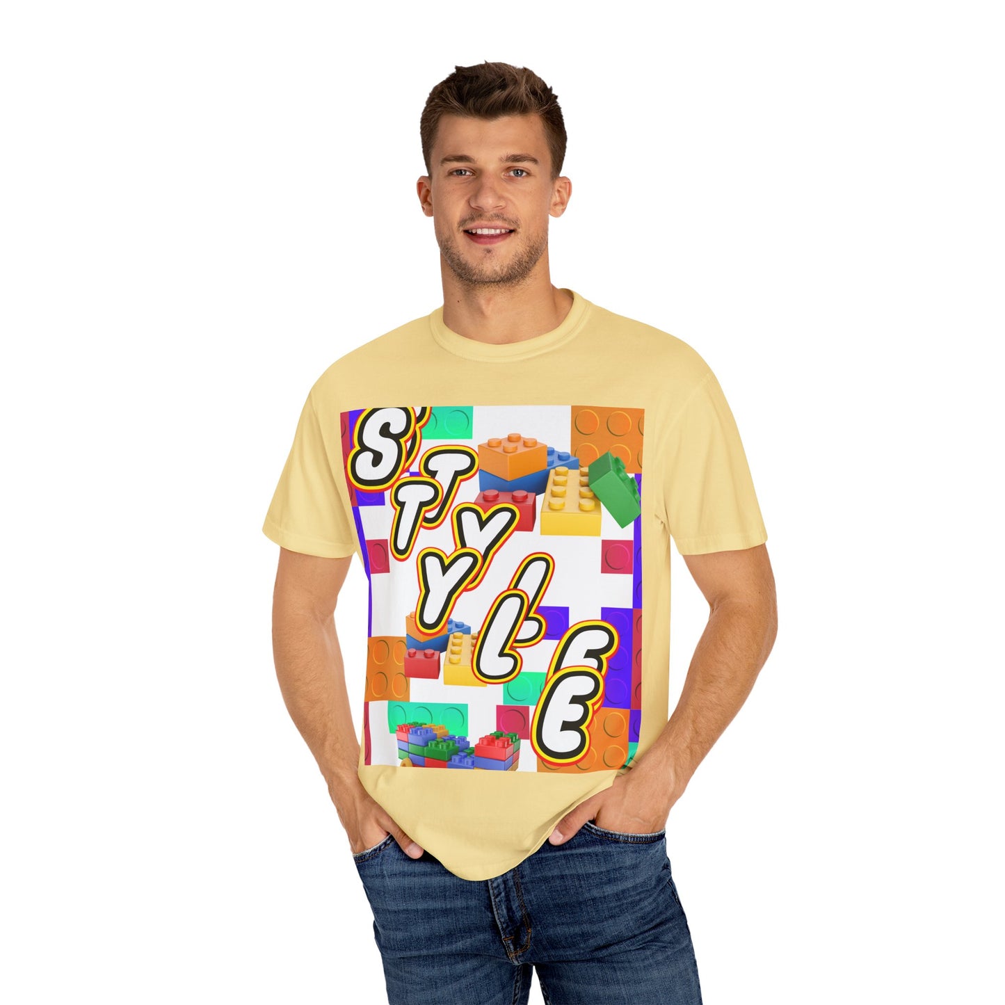 Colorful Youthful T-shirt with Playful STYLE Design, Casual Wear, Gift for Friends, Summer Outfits, Fun Fashion Tee