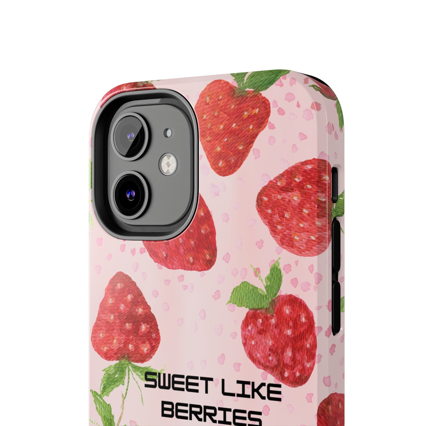 Sweet Like Berries Phone Case, Cute Tough Phone Cases, Berry Pattern Phone Cover, Berry Aesthetic Accessories, Gift for Berry Lovers