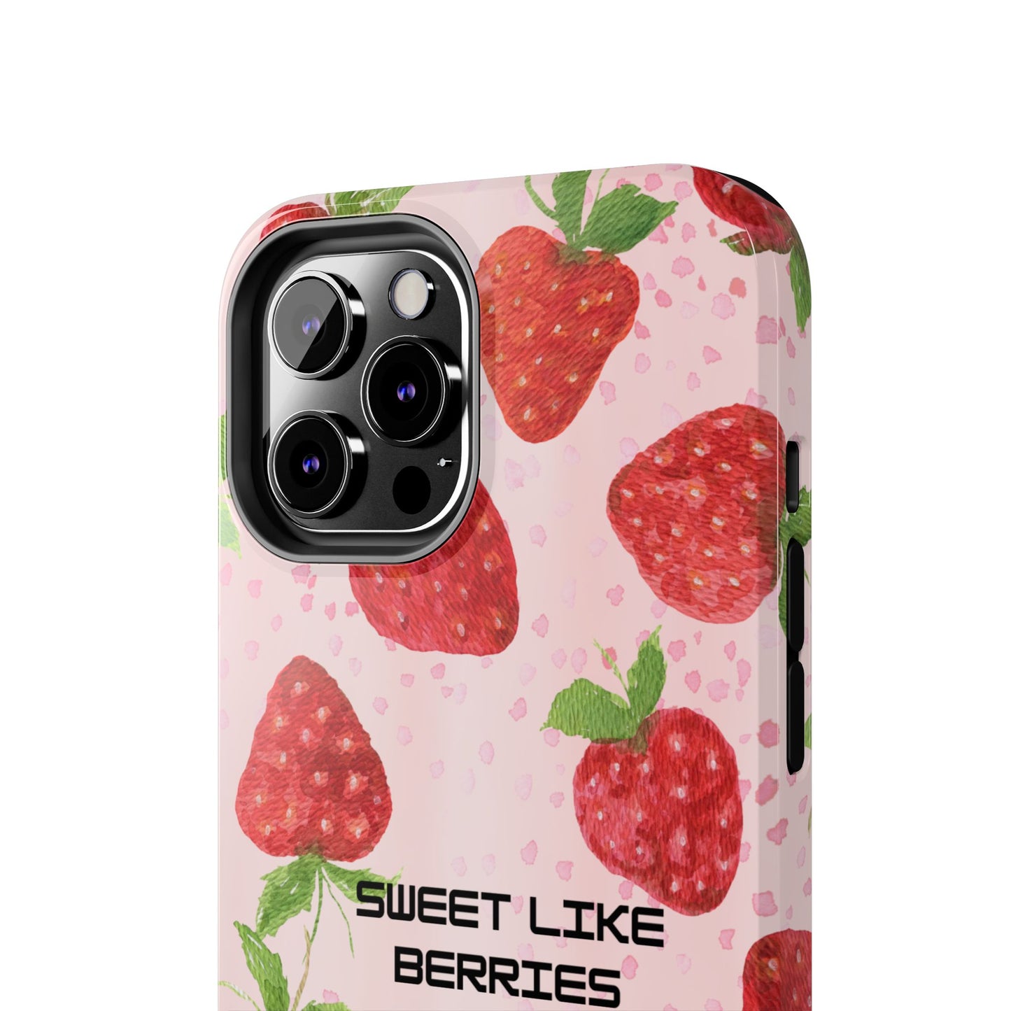 Sweet Like Berries Phone Case, Cute Tough Phone Cases, Berry Pattern Phone Cover, Berry Aesthetic Accessories, Gift for Berry Lovers