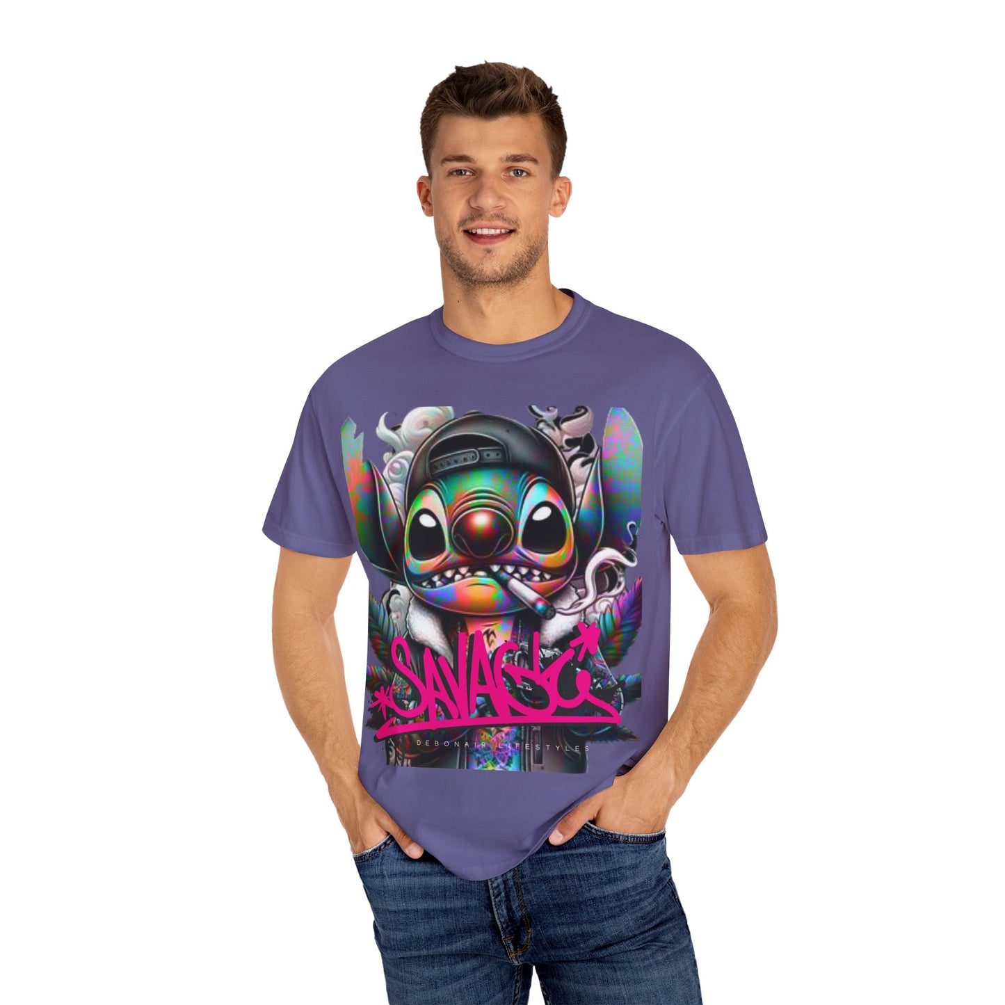 Savage Vibe Unisex Garment-Dyed T-Shirt, Streetwear, Graphic Tee, Cool Casual Wear, Unique Gift, Art-Inspired Fashion