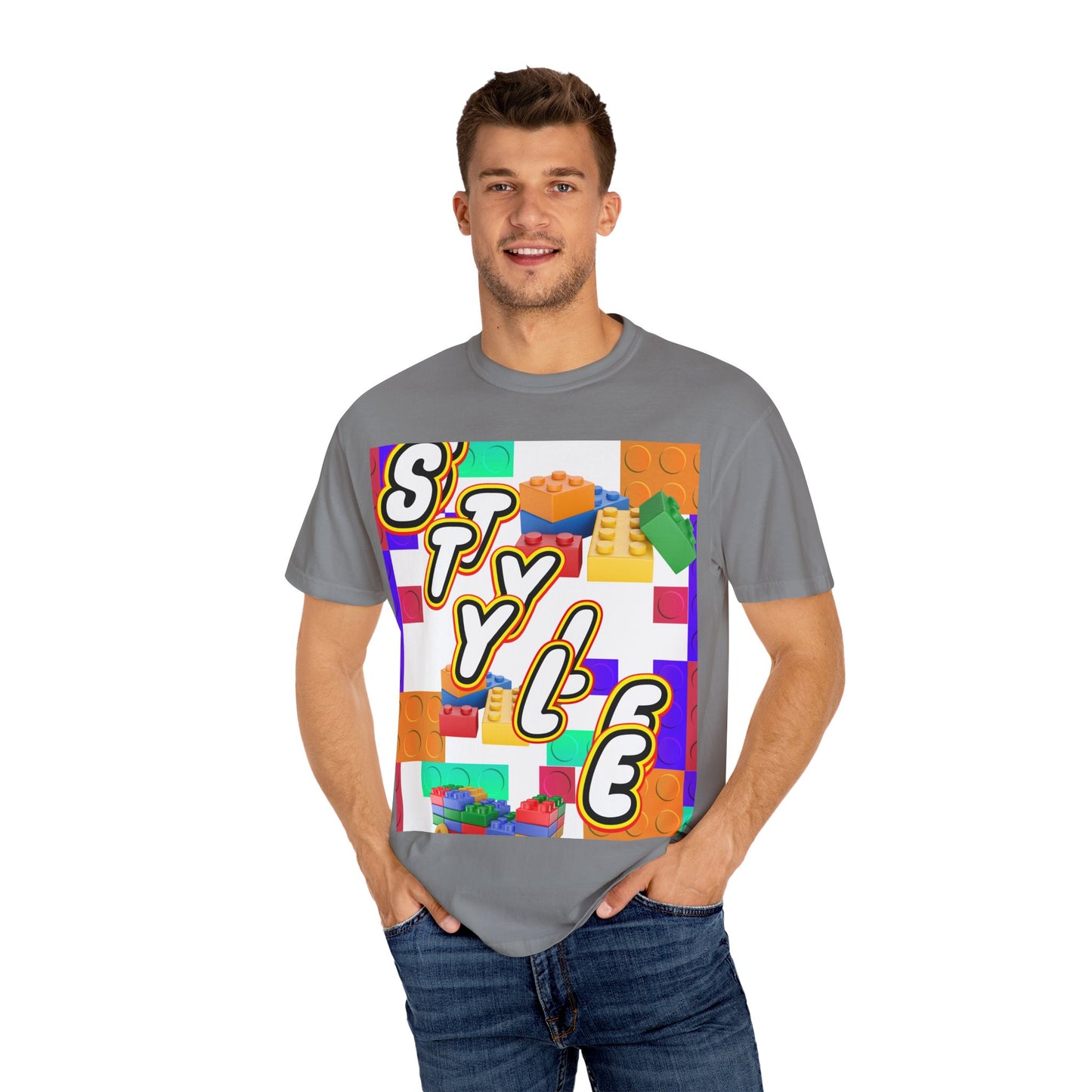 Colorful Youthful T-shirt with Playful STYLE Design, Casual Wear, Gift for Friends, Summer Outfits, Fun Fashion Tee