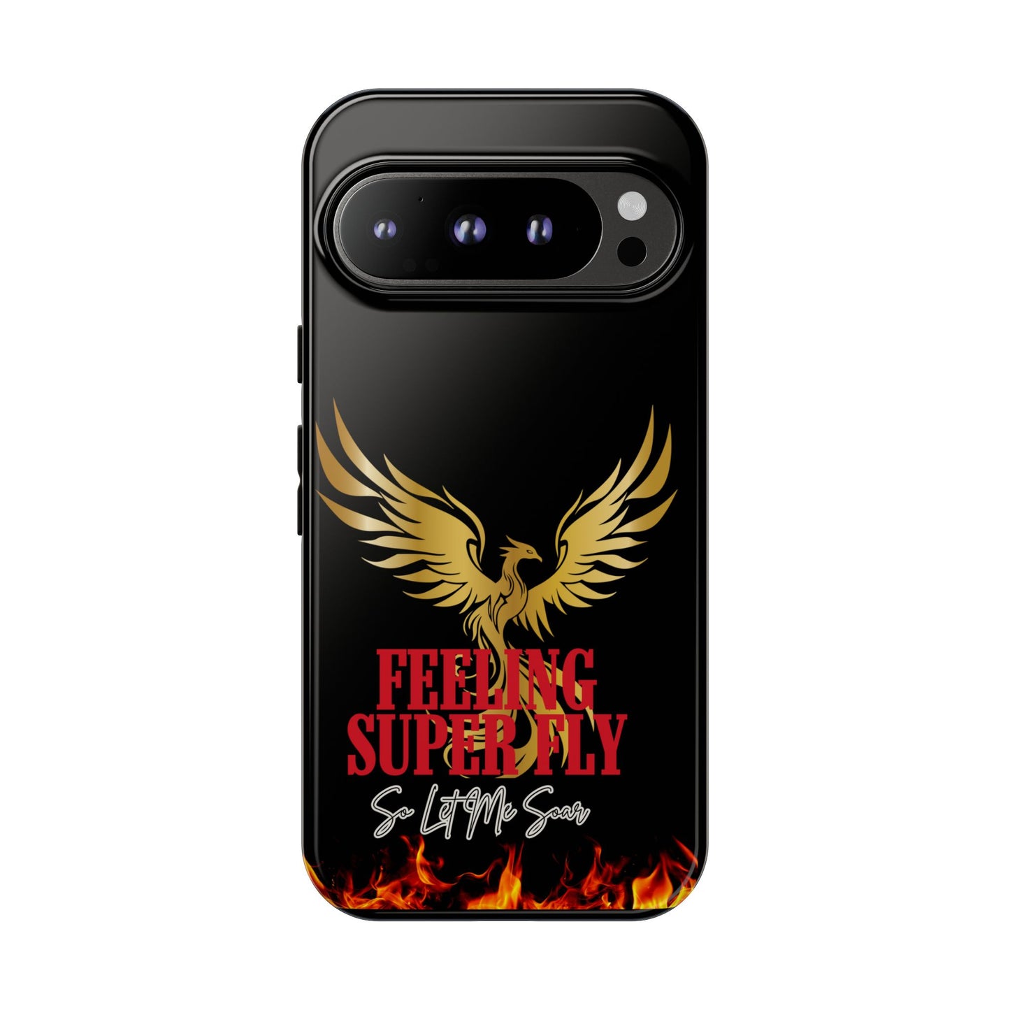 Phoenix Design Tough Phone Case | Feeling Super Fly | Gift for Trendsetters, Stylish Protection, Birthday, Holiday Cell Cover