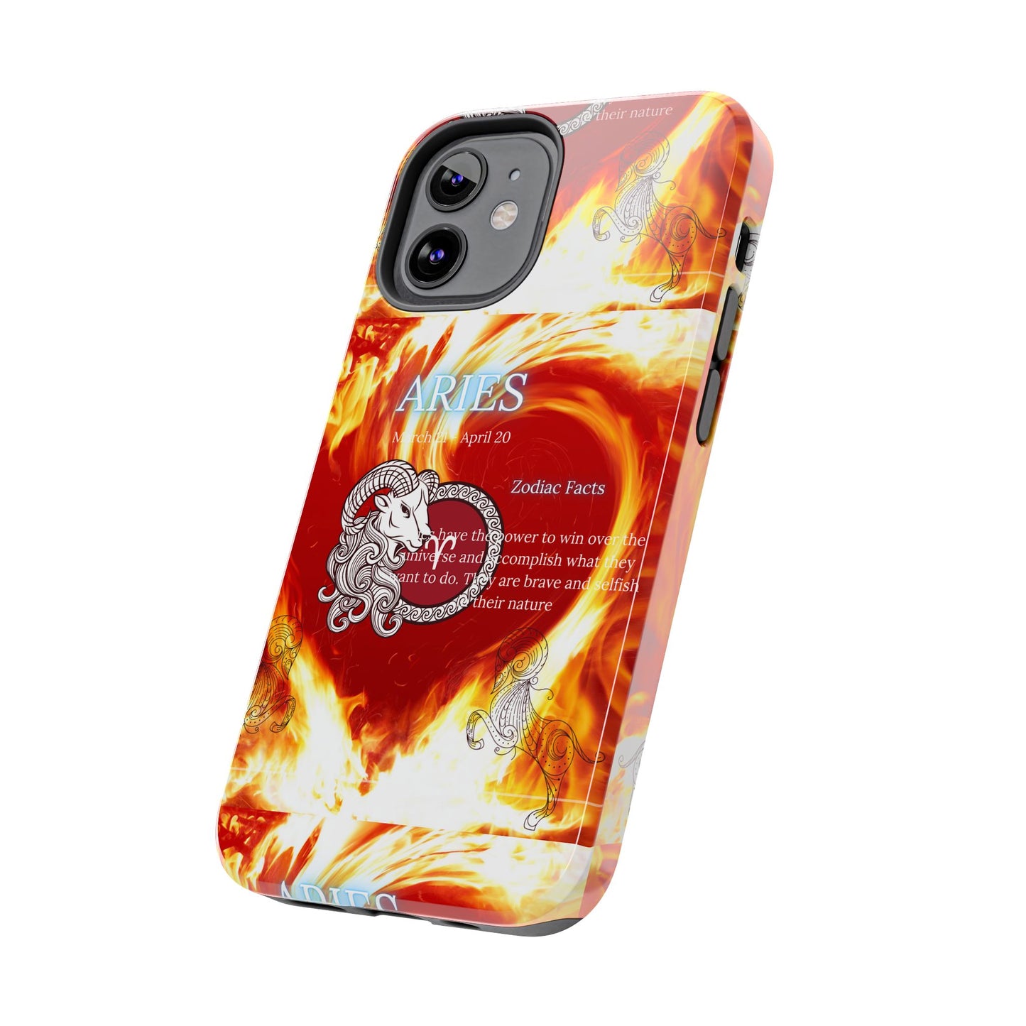 Aries Zodiac Phone Cases, Astrology, Bold Design, Gift for Her, Unique, Durable Cellphone Cover