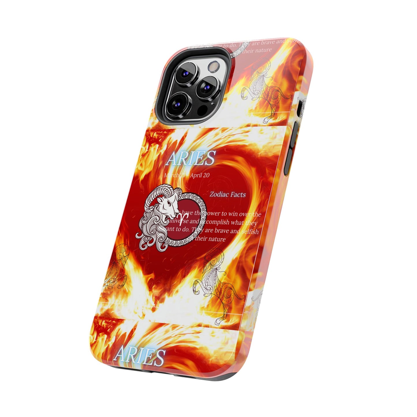 Aries Zodiac Phone Cases, Astrology, Bold Design, Gift for Her, Unique, Durable Cellphone Cover