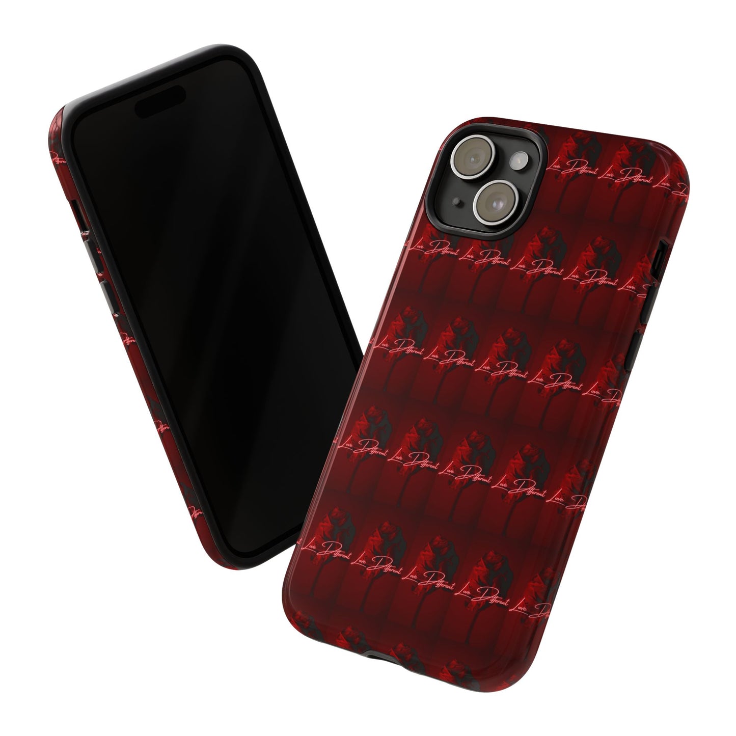Red Patterned Phone Case | Tough Cases for Stylish Protection, Trendy Cell Cover, Unique Gifts for Tech Lovers, Modern Design