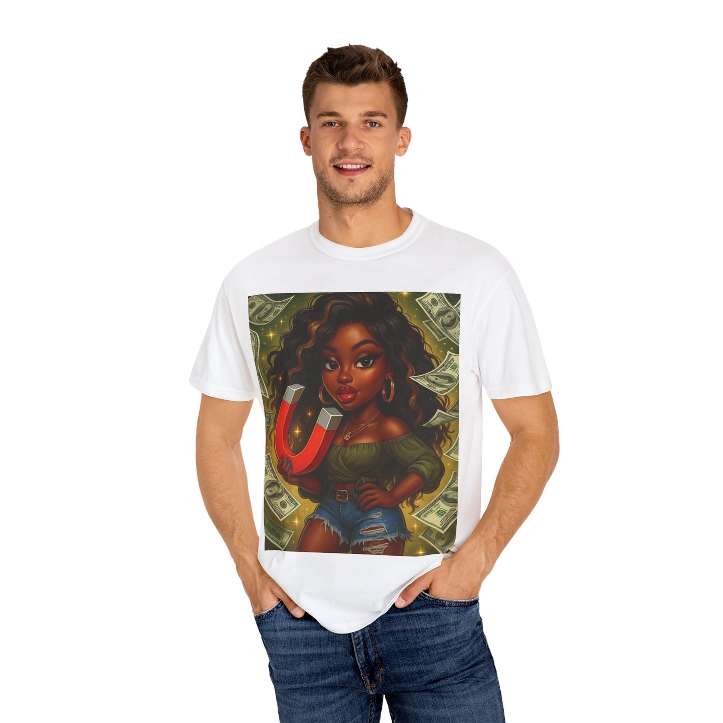Magnet Money T-Shirt, Unisex Gift, Fashionable Tee, Casual Wear, Unique Graphic Design, Birthday, Motivational Apparel