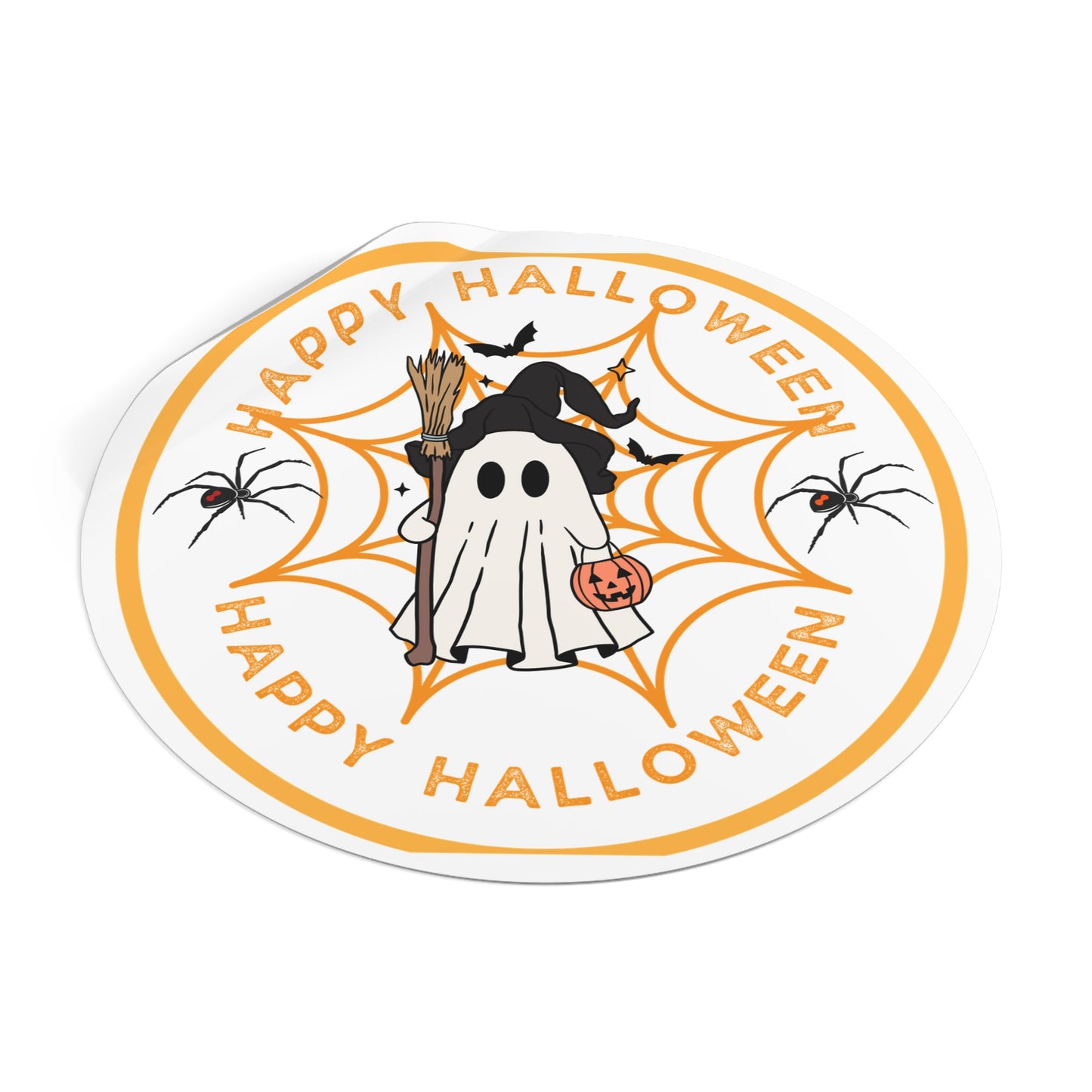 Spooky Happy Halloween Vinyl Stickers | Fun Fall Decor, Trick or Treat, Halloween Party, Kids Stickers, Gift Wrapping