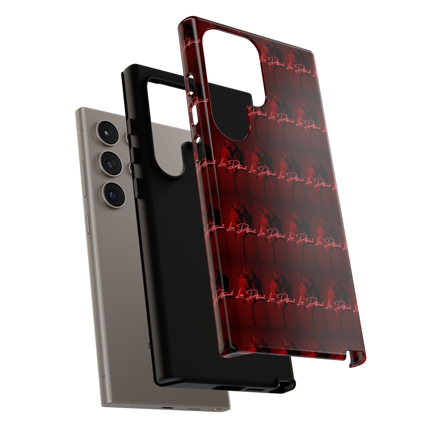 Red Patterned Phone Case | Tough Cases for Stylish Protection, Trendy Cell Cover, Unique Gifts for Tech Lovers, Modern Design