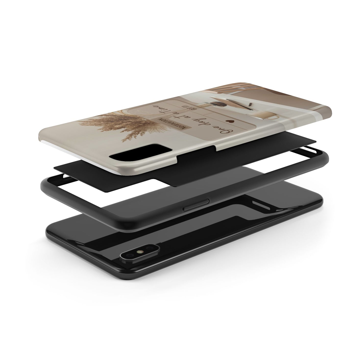 Motivational Tough Phone Cases - One Day at a Time, Durable Cases for Daily Inspiration, Gift for Students and Professionals