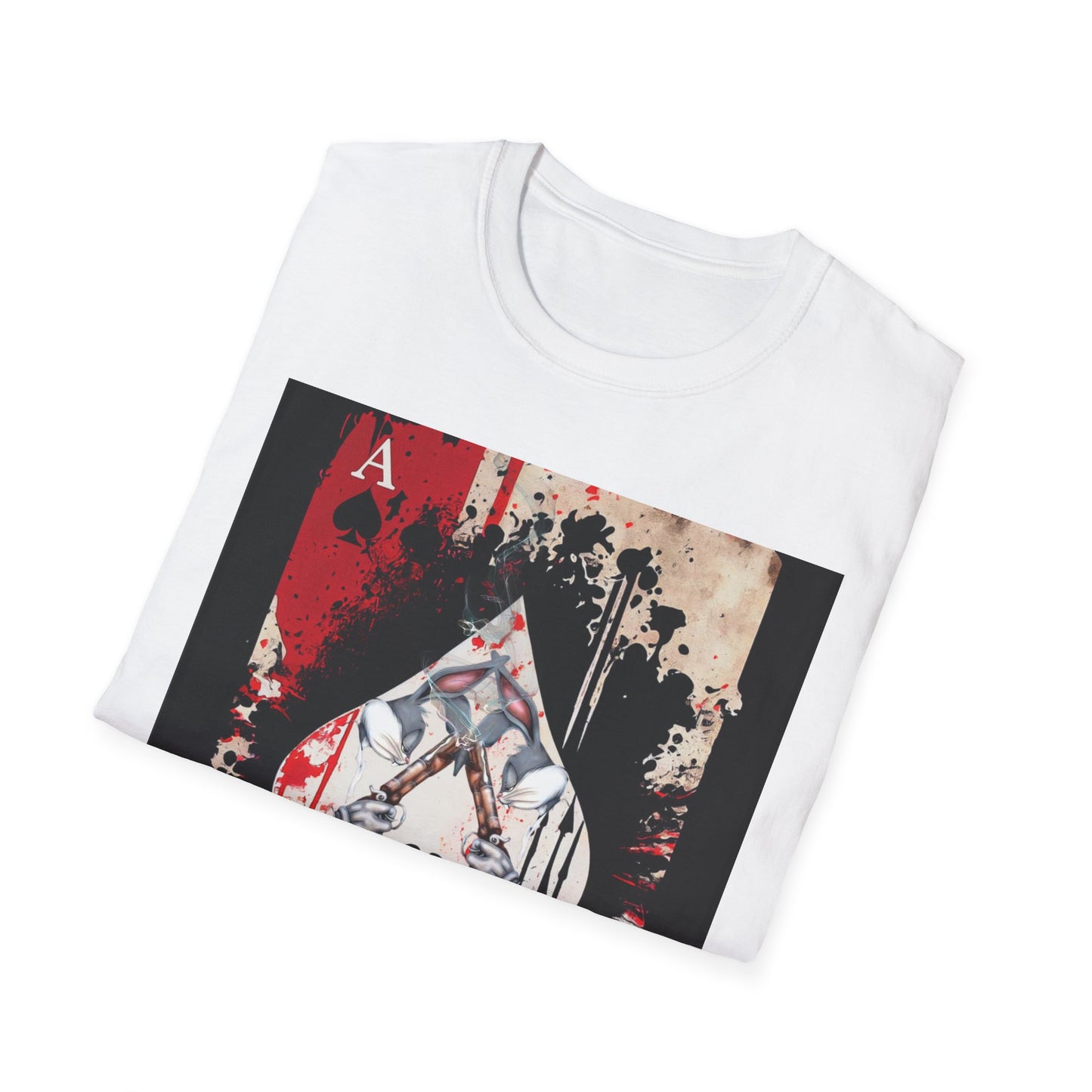 Ace of Spades Graphic T-Shirt, Vintage Style Tee, Unisex Casual Wear, Gift for Gamers, Retro Art Clothing