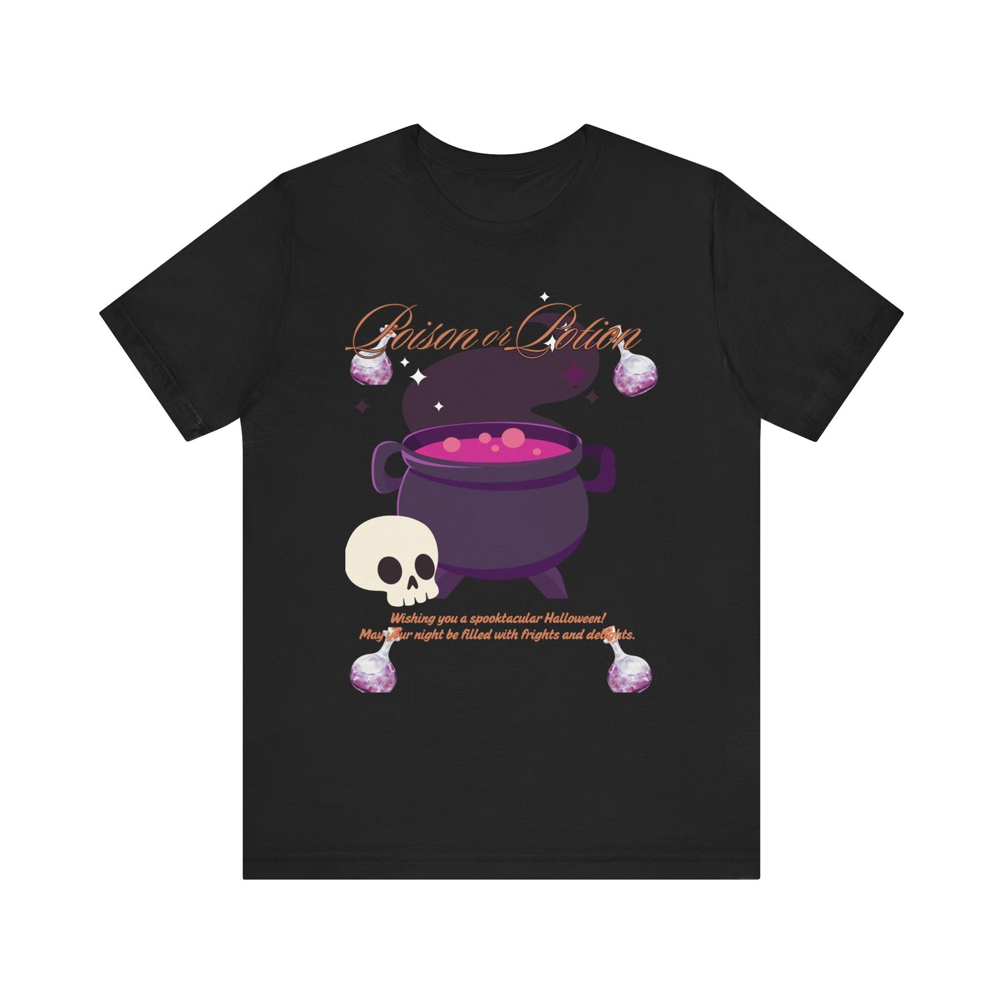 Potion-Themed Unisex Jersey T-Shirt | Perfect for Halloween, Witchy Vibes, Gift for Her, Everyday Wear, and Cozy Nights